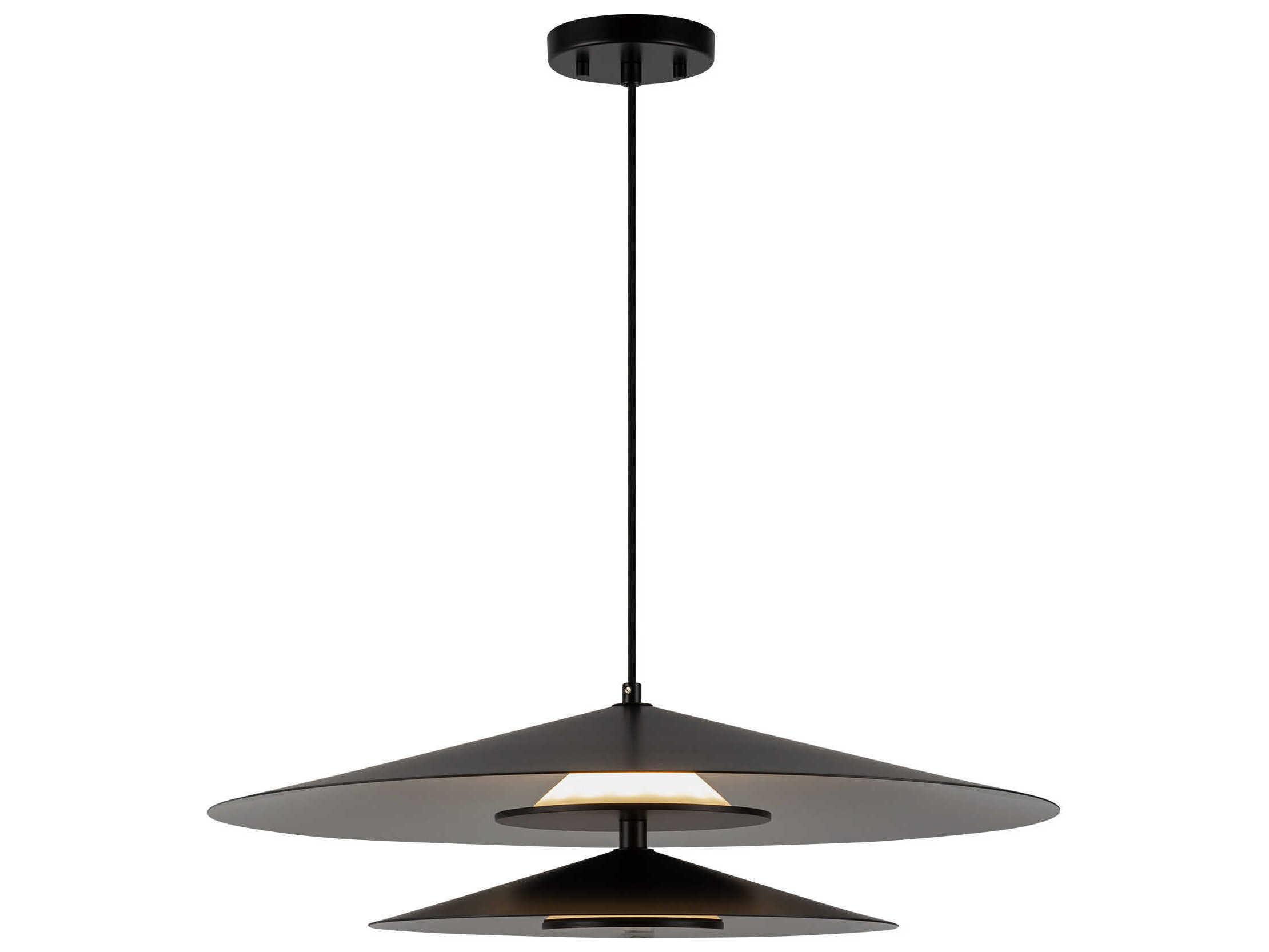 Kuzco Lighting Cruz Black Geometric Pendant