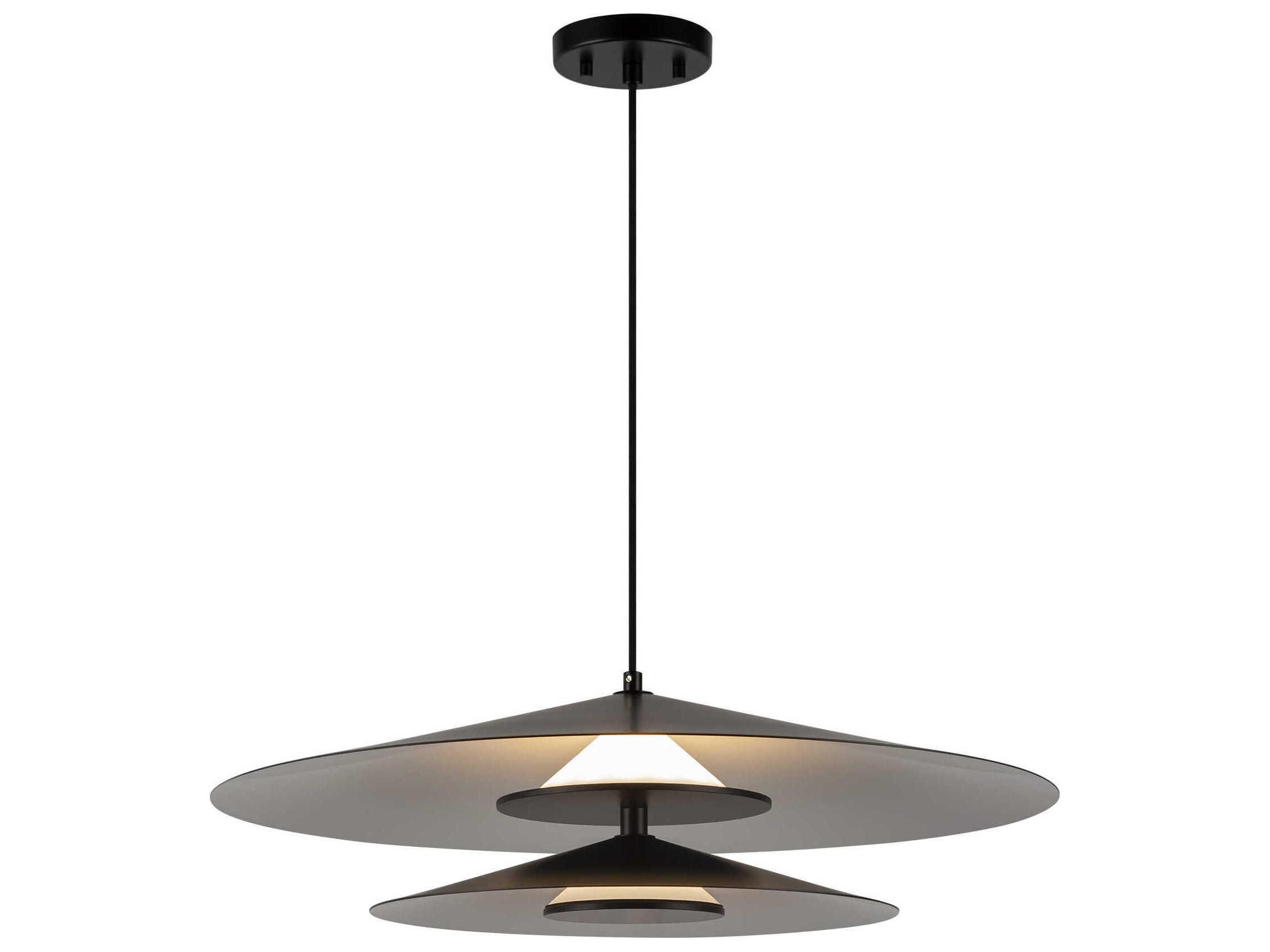 Kuzco Lighting Cruz Black Geometric Pendant