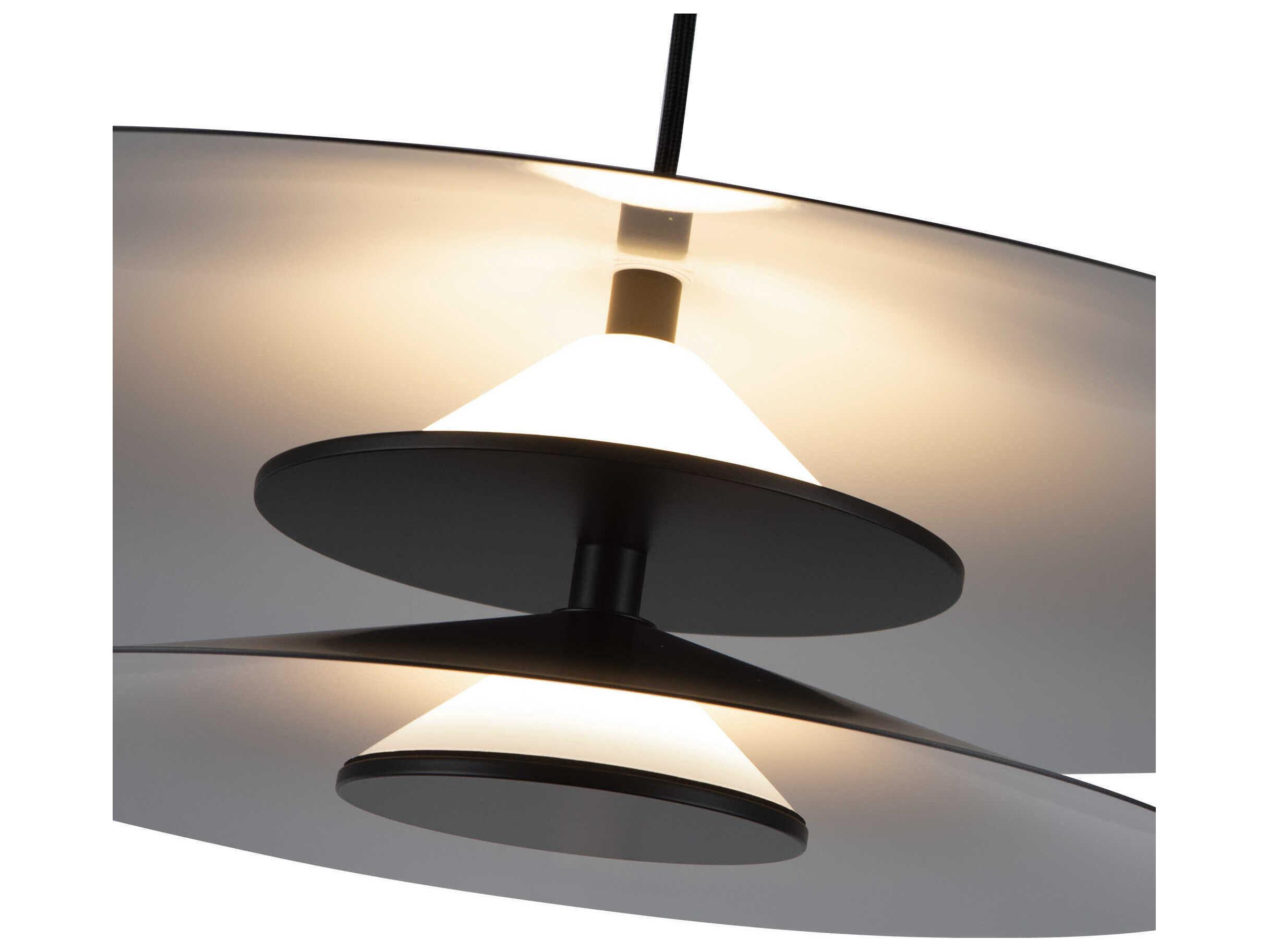 Kuzco Lighting Cruz Black Geometric Pendant