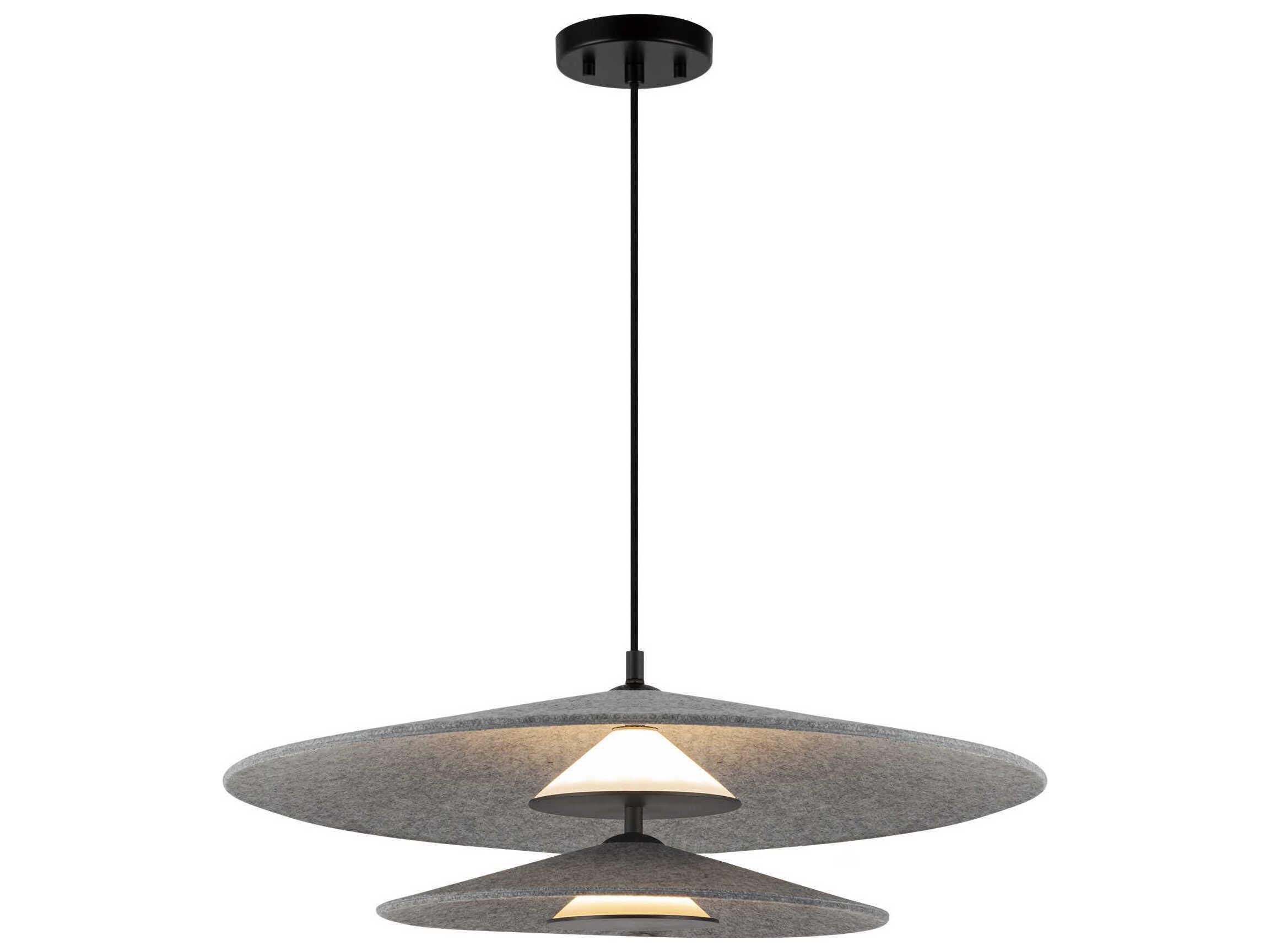 Kuzco Lighting Cruz Gray Felt Geometric Pendant