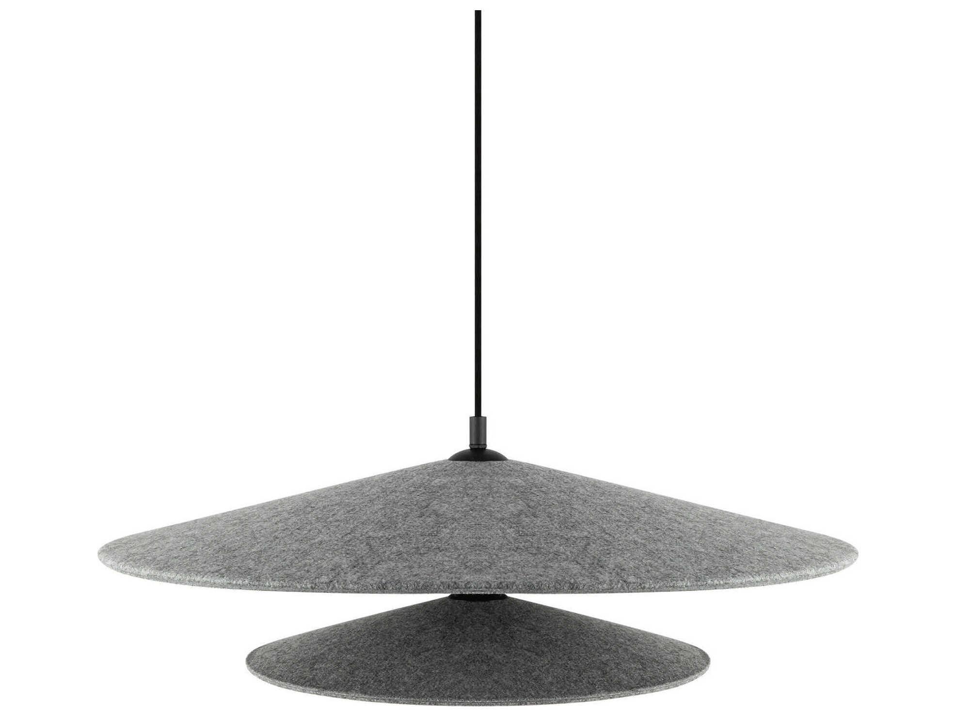 Kuzco Lighting Cruz Gray Felt Geometric Pendant