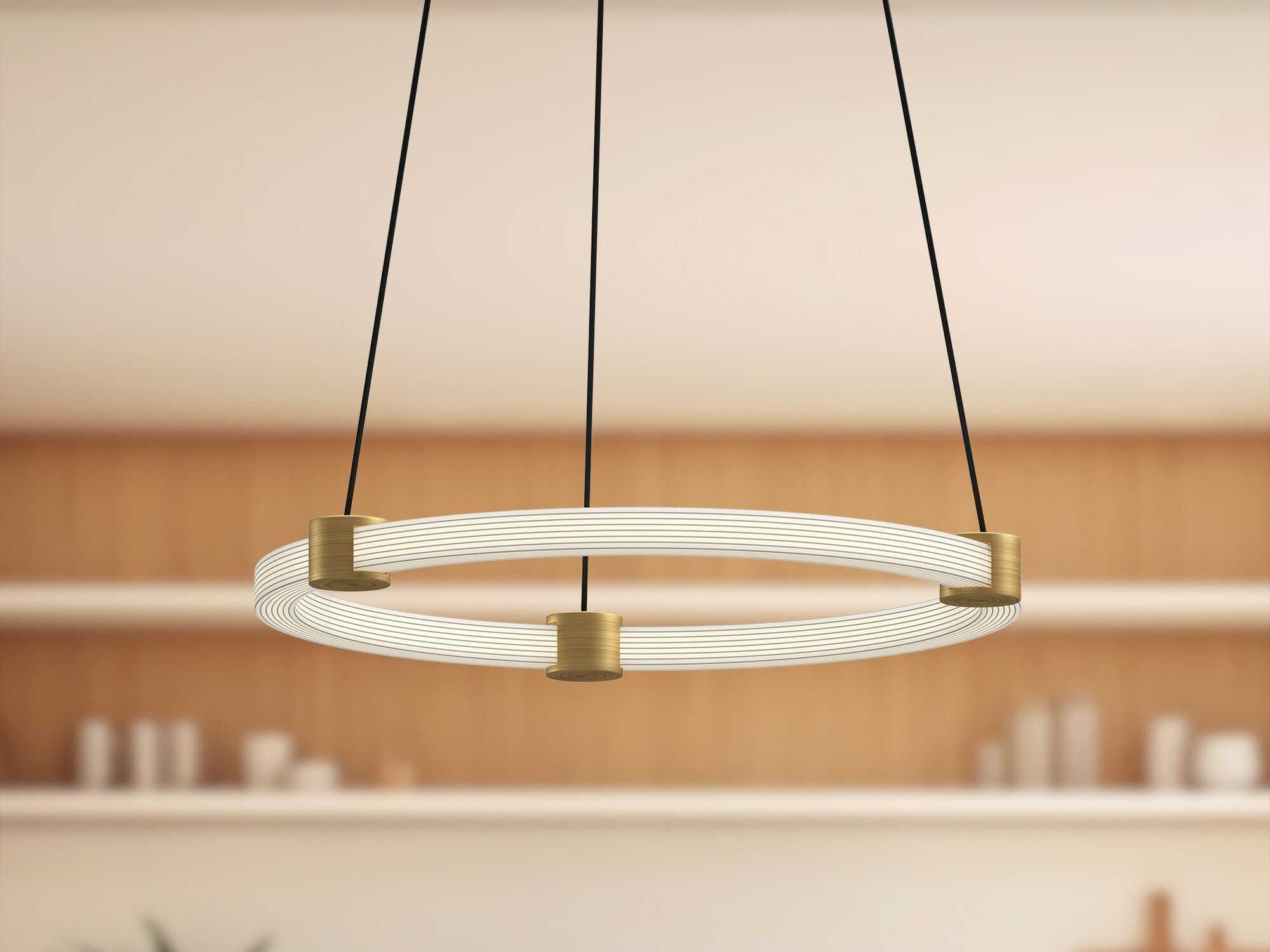 Kuzco Lighting Bruni Brushed Gold Round Pendant