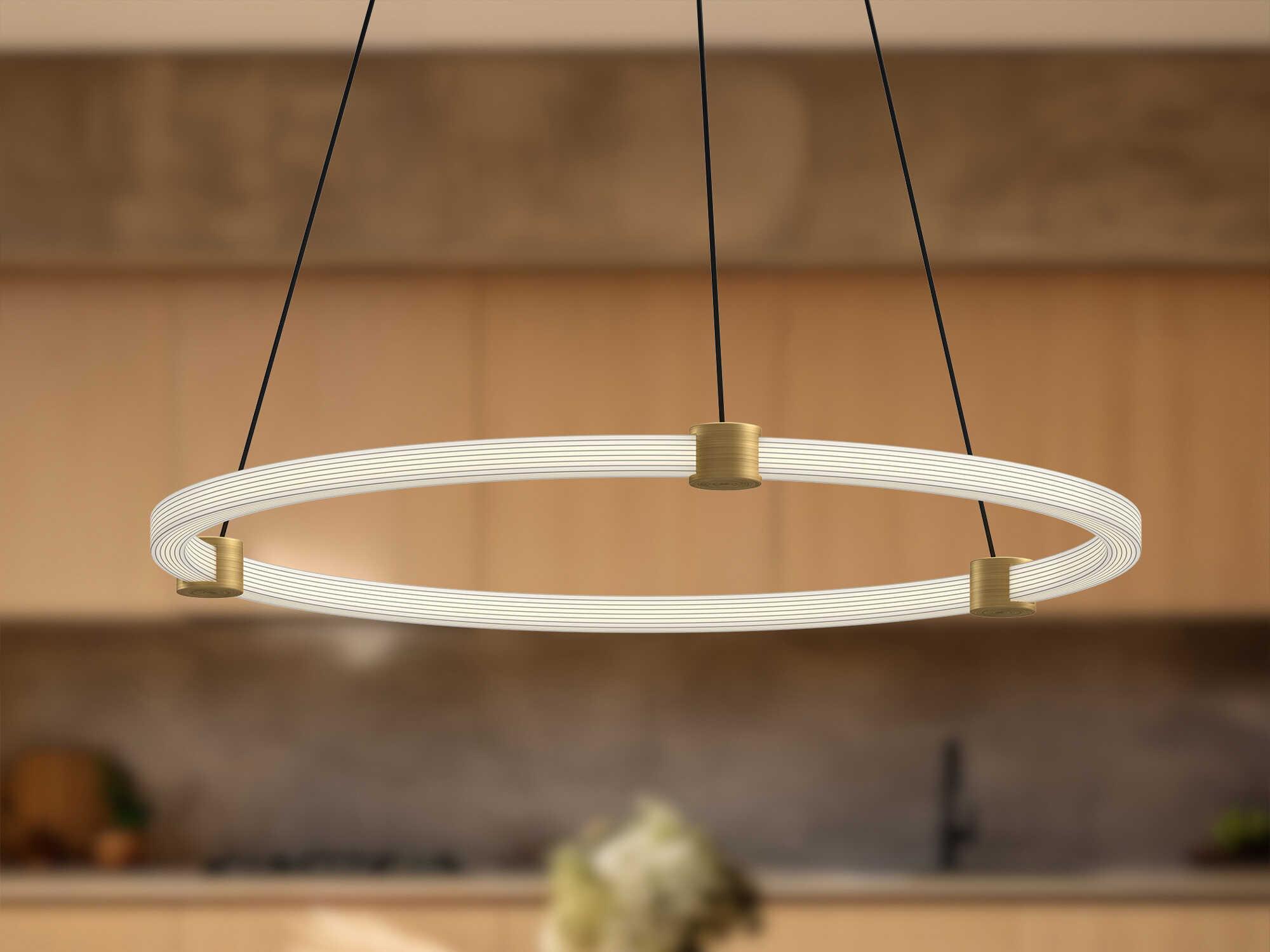 Kuzco Lighting Bruni Brushed Gold Round Pendant