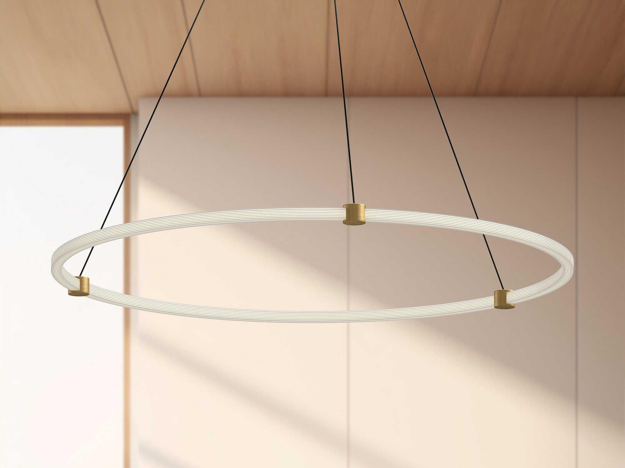 Kuzco Lighting Bruni Brushed Gold Round Pendant