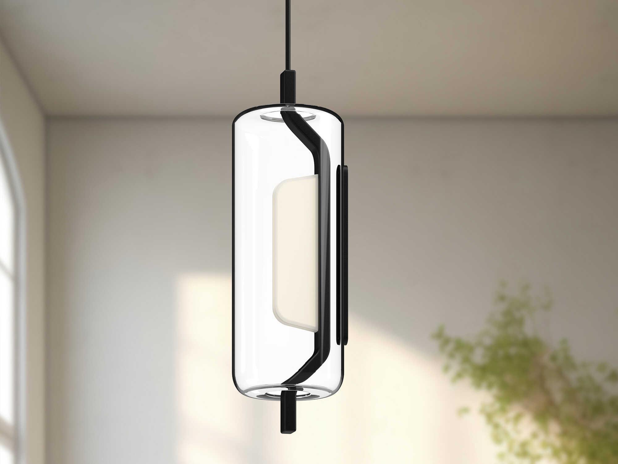 Kuzco Lighting Hilo Black Cylinder Mini Pendant