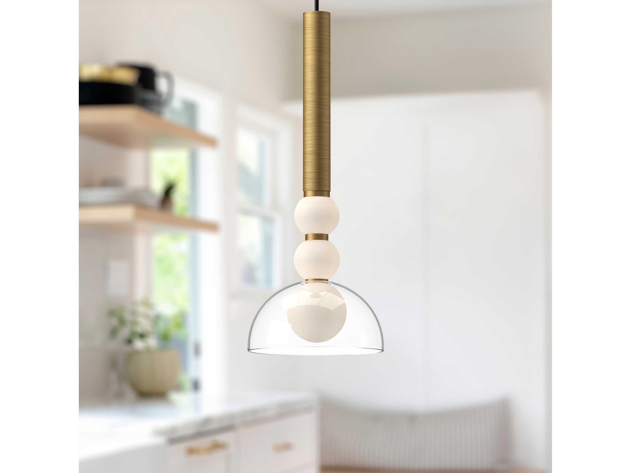 Kuzco Lighting Rise Brushed Gold Mini Pendant