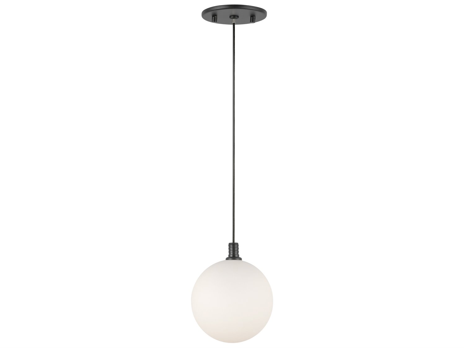 Kuzco Lighting Bolla Black Matte Opal Glass Globe Mini Pendant
