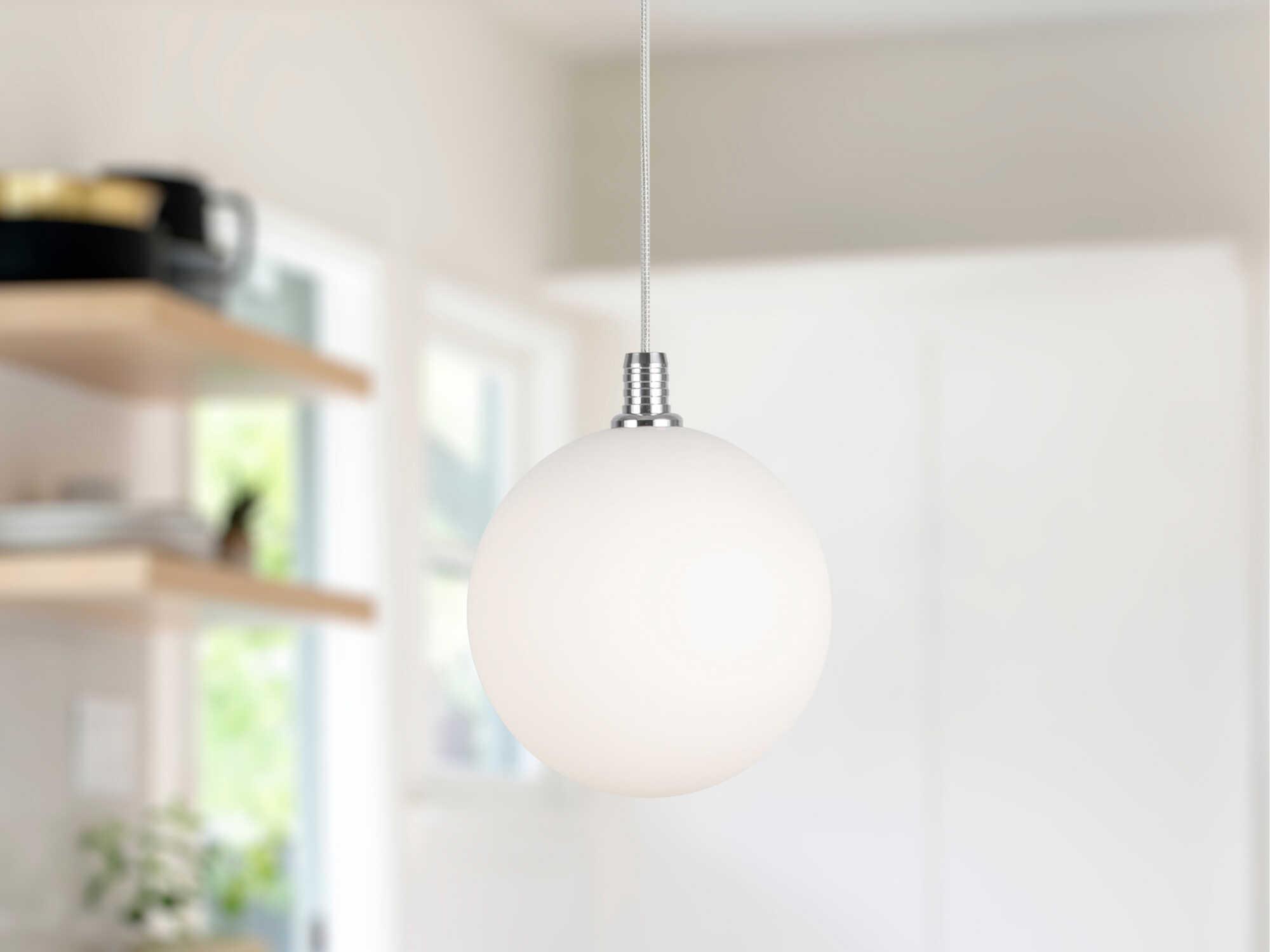 Kuzco Lighting Bolla Opal Glass Clear Globe Mini Pendant