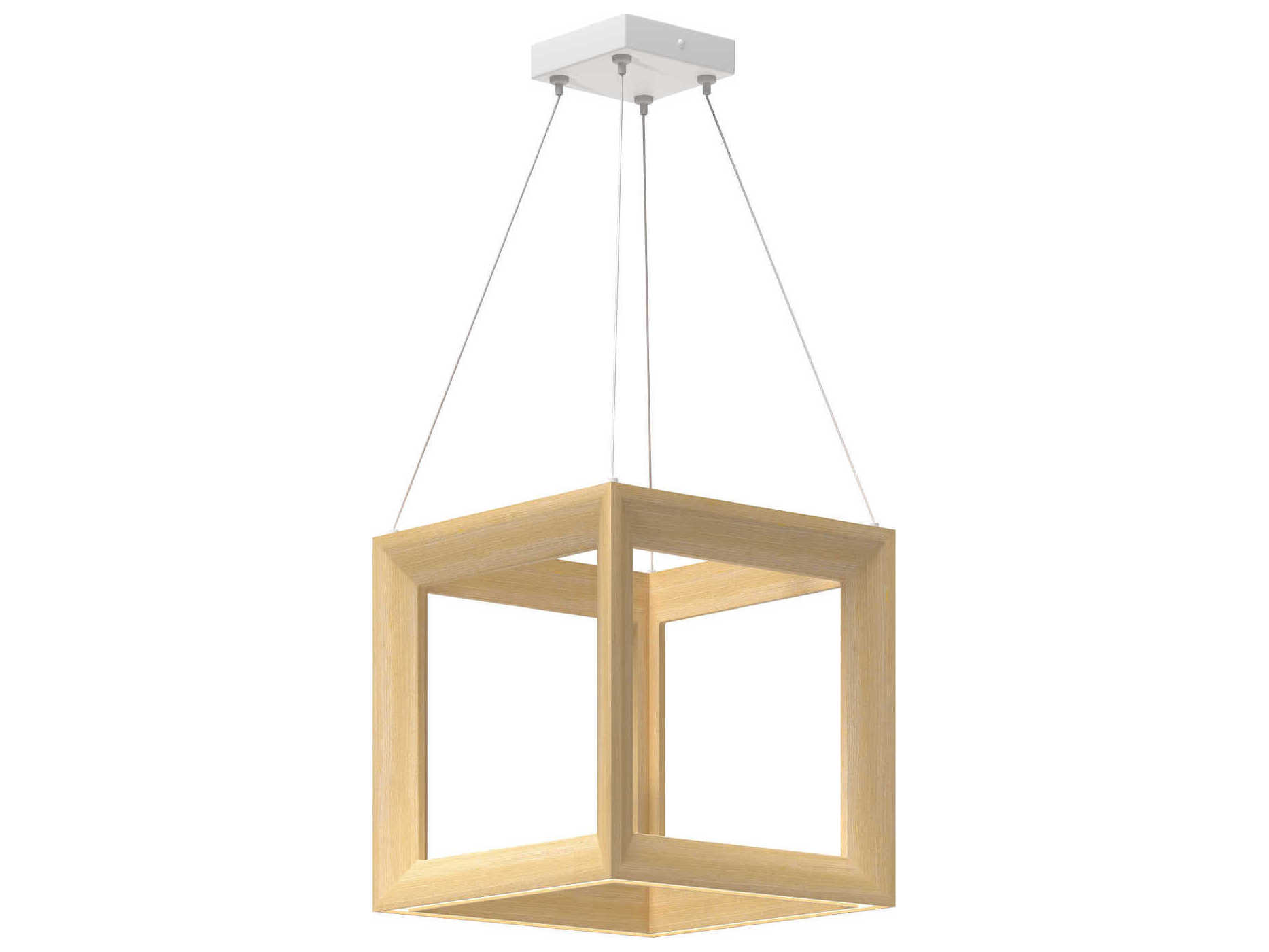 Kuzco Lighting Morina White Oak Gold Geometric Mini Pendant