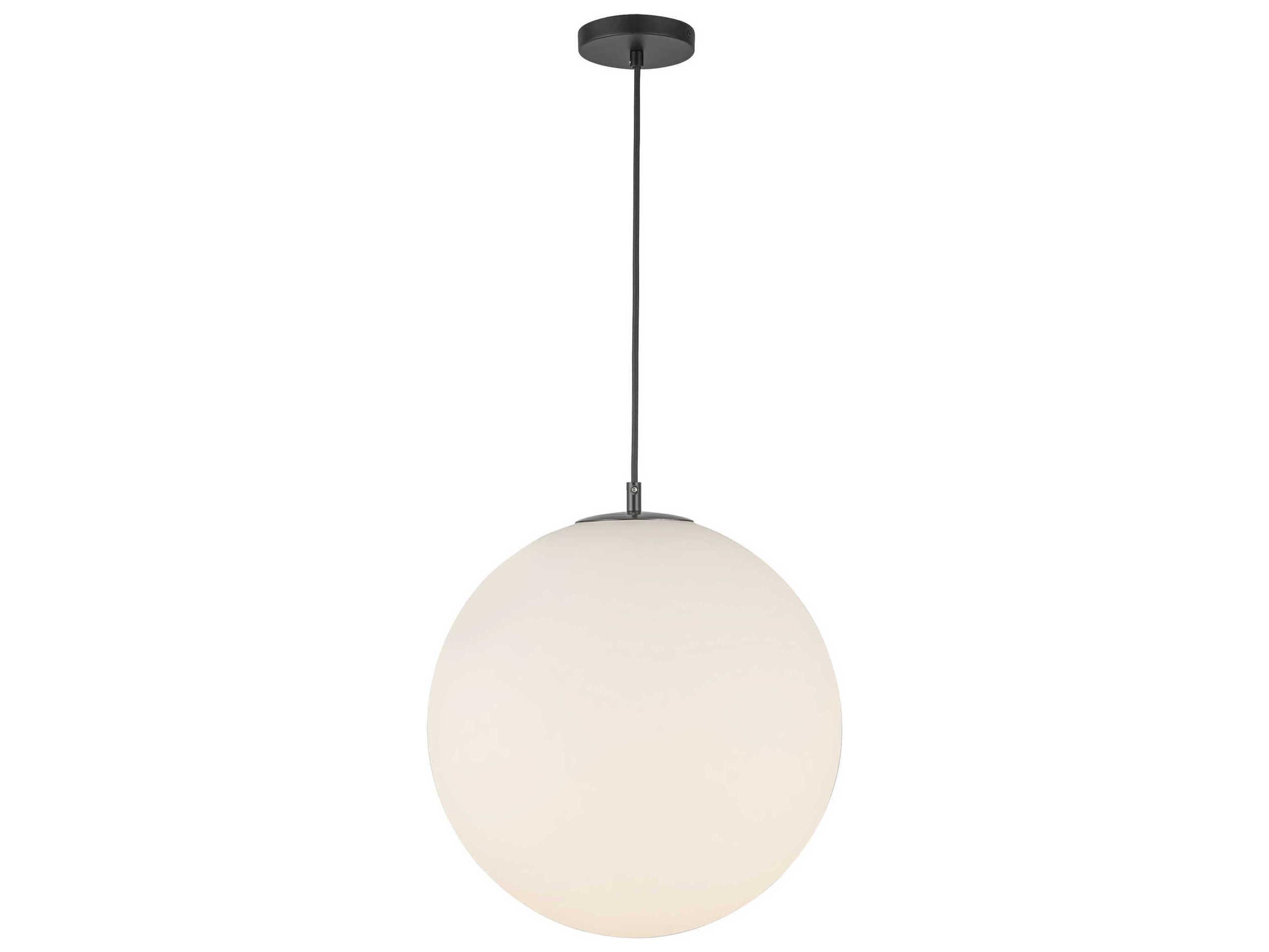 Kuzco Lighting Marco 1-Light Black Globe Pendant