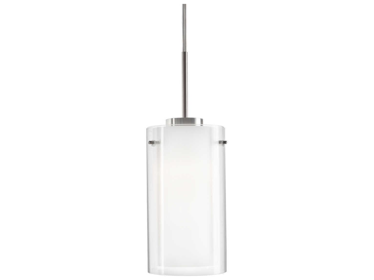 Kuzco Lighting Verona Brushed Nickel Cylinder Mini Pendant
