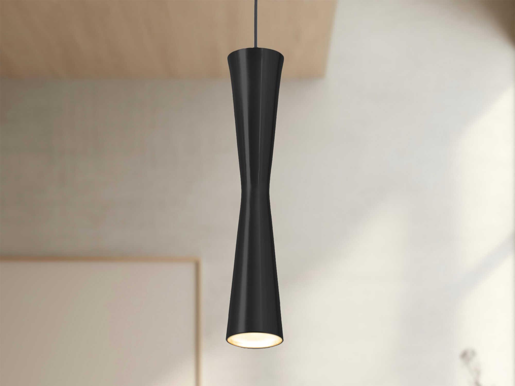 Kuzco Lighting Robson Black Cylinder Mini Pendant