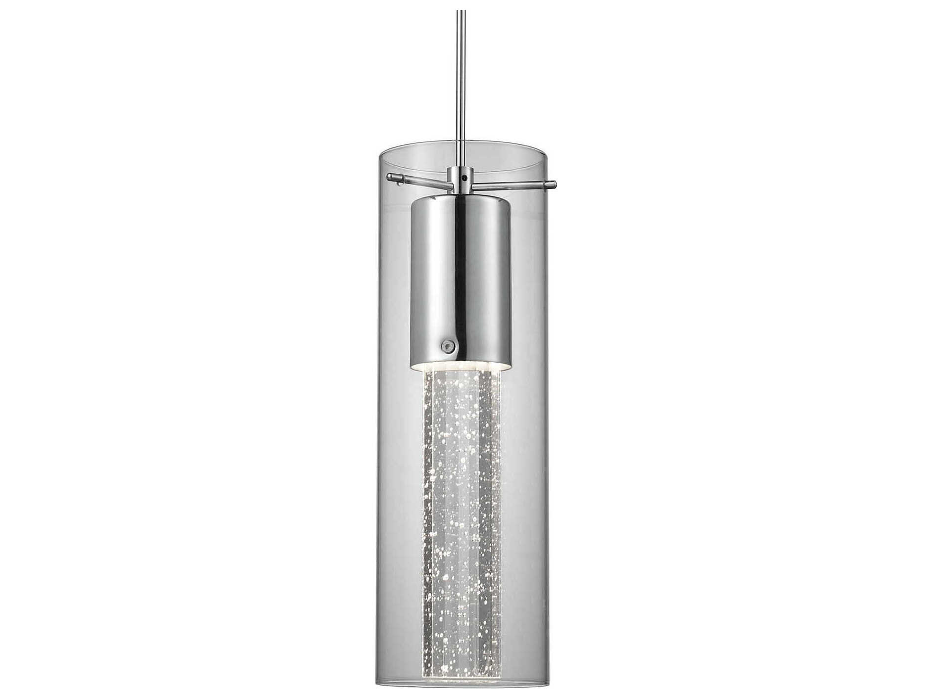 Kuzco Lighting Champagne Chrome Cylinder Mini Pendant