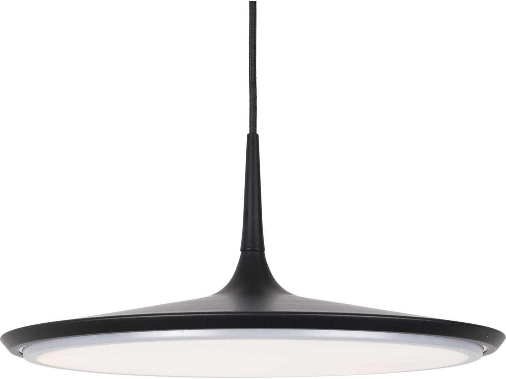 Kuzco Lighting Disc Black Round Pendant