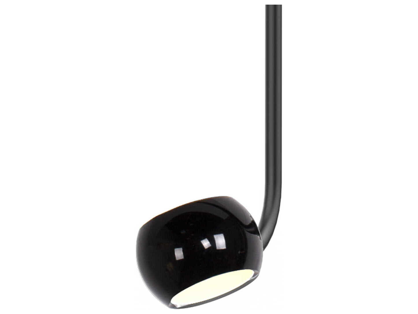 Kuzco Lighting Flux Gloss Black Round Mini Pendant