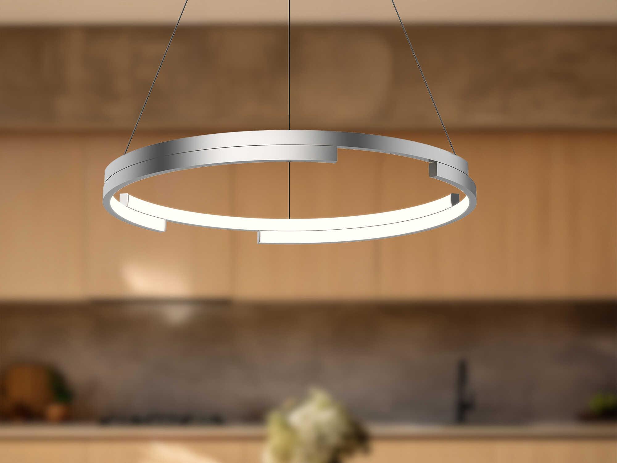 Kuzco Lighting Anello Minor Brushed Nickel Round Pendant