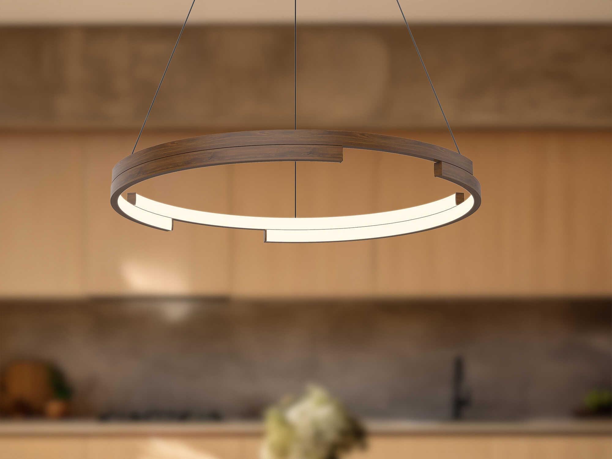 Kuzco Lighting Anello Minor Walnut Brown Round Pendant