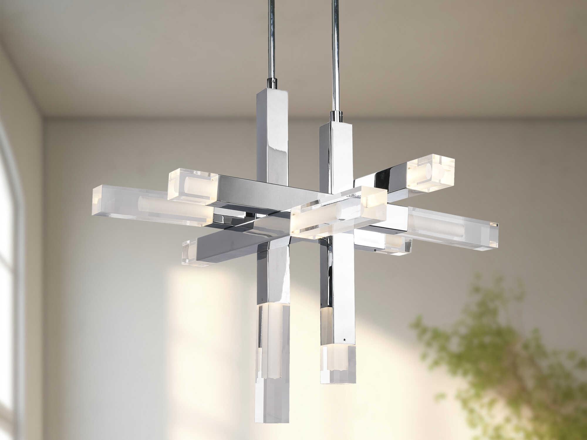 Kuzco Lighting Martelo Chrome Linear Pendant