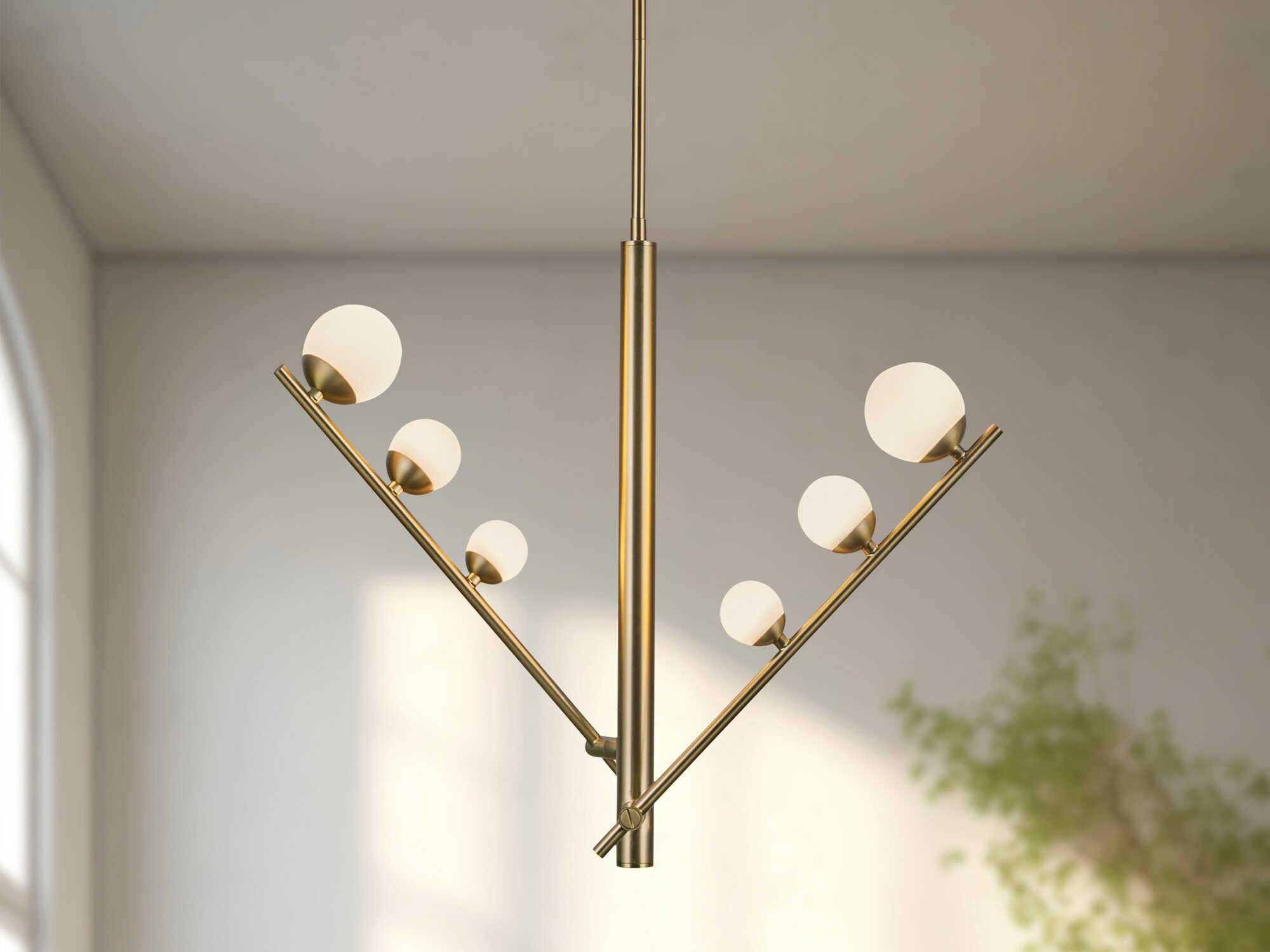 Kuzco Lighting Juniper Brushed Gold Globe Island Pendant