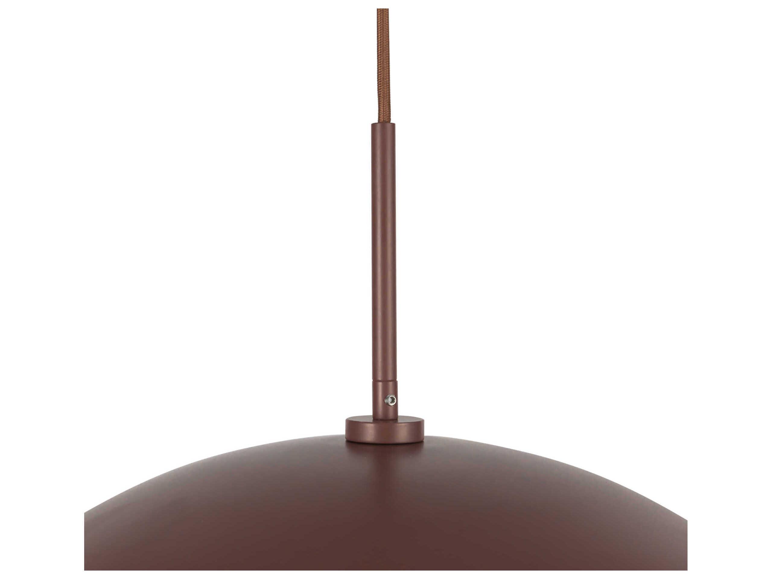 Kuzco Lighting Kirby 1-Light Burgundy Red Bowl Pendant