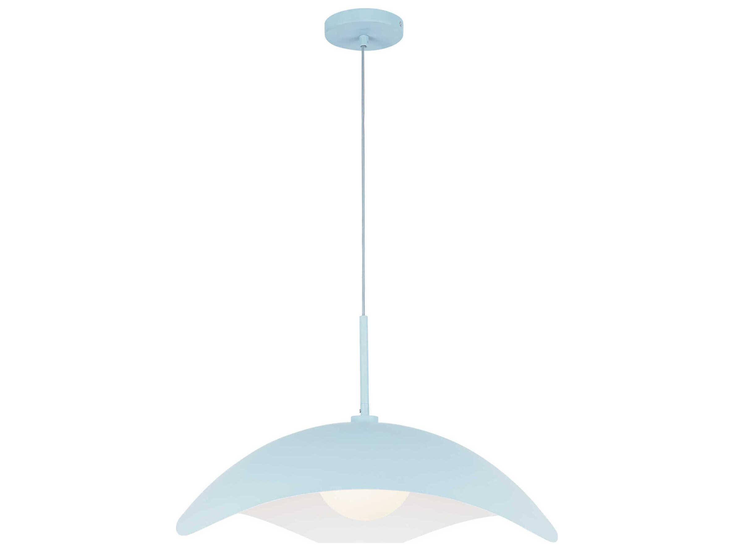 Kuzco Lighting Kirby 1-Light Cerulean Blue Dome Pendant