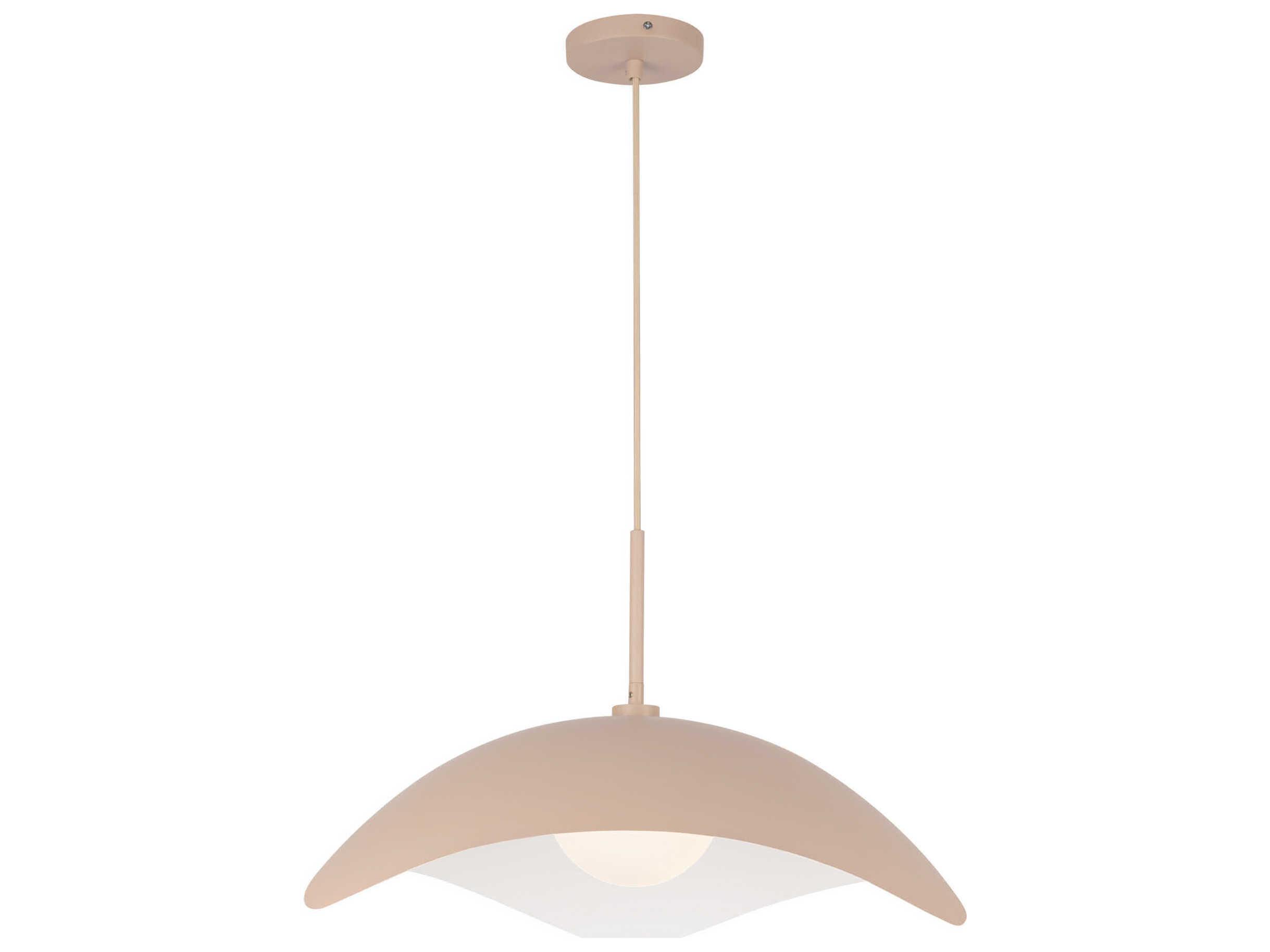 Kuzco Lighting Kirby 1-Light Peach Orange Dome Pendant