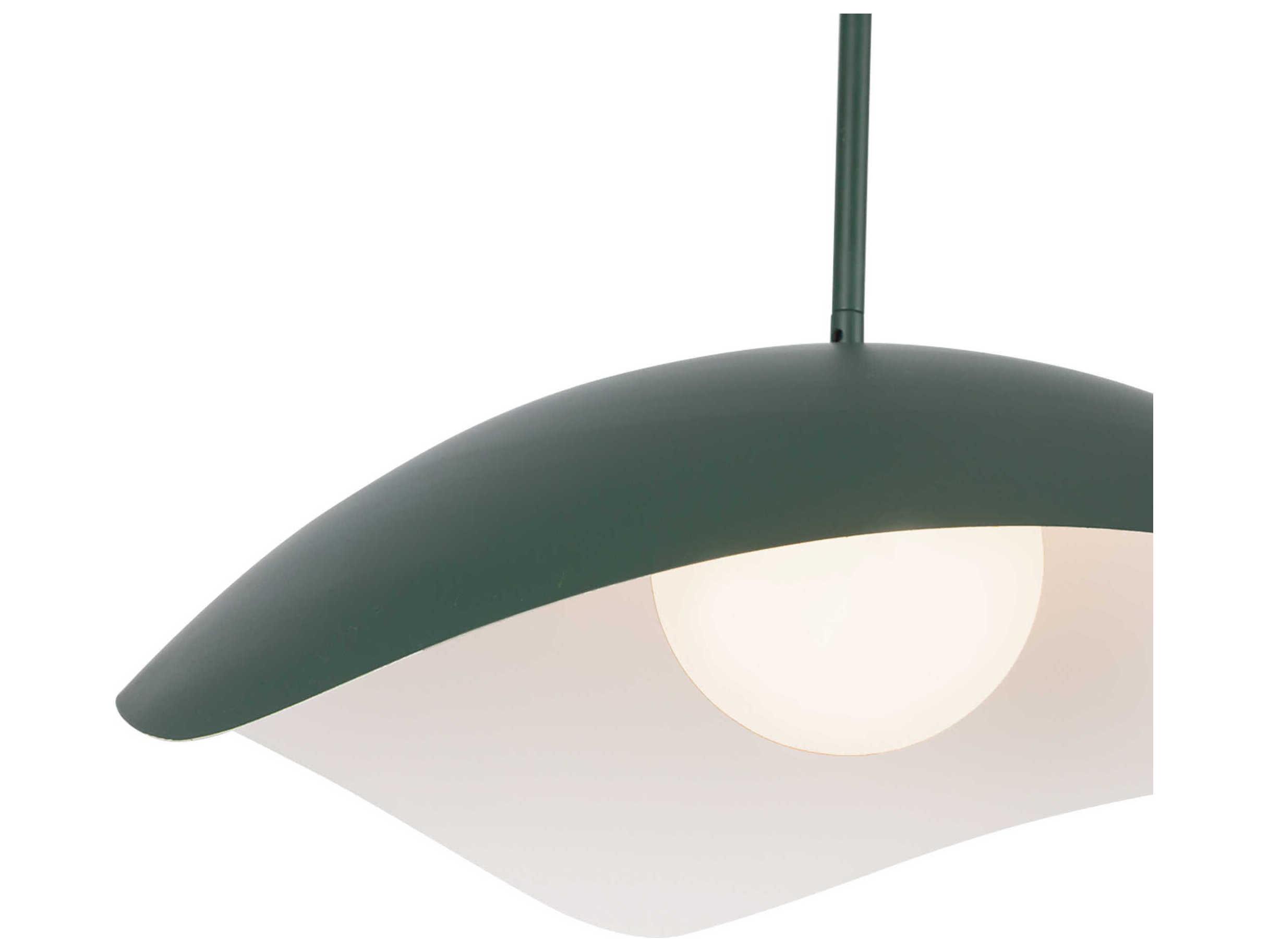 Kuzco Lighting Kirby 1-Light Pine Green Bowl Pendant