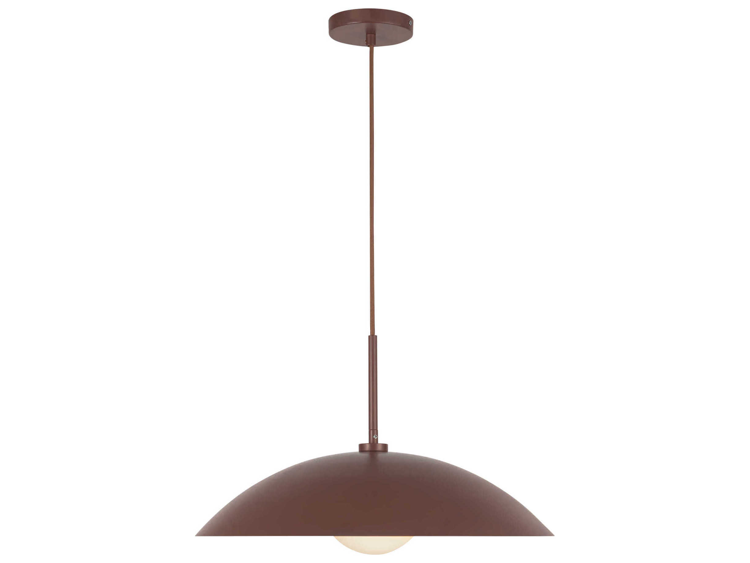 Kuzco Lighting Regent 1-Light Burgundy Red Dome Pendant