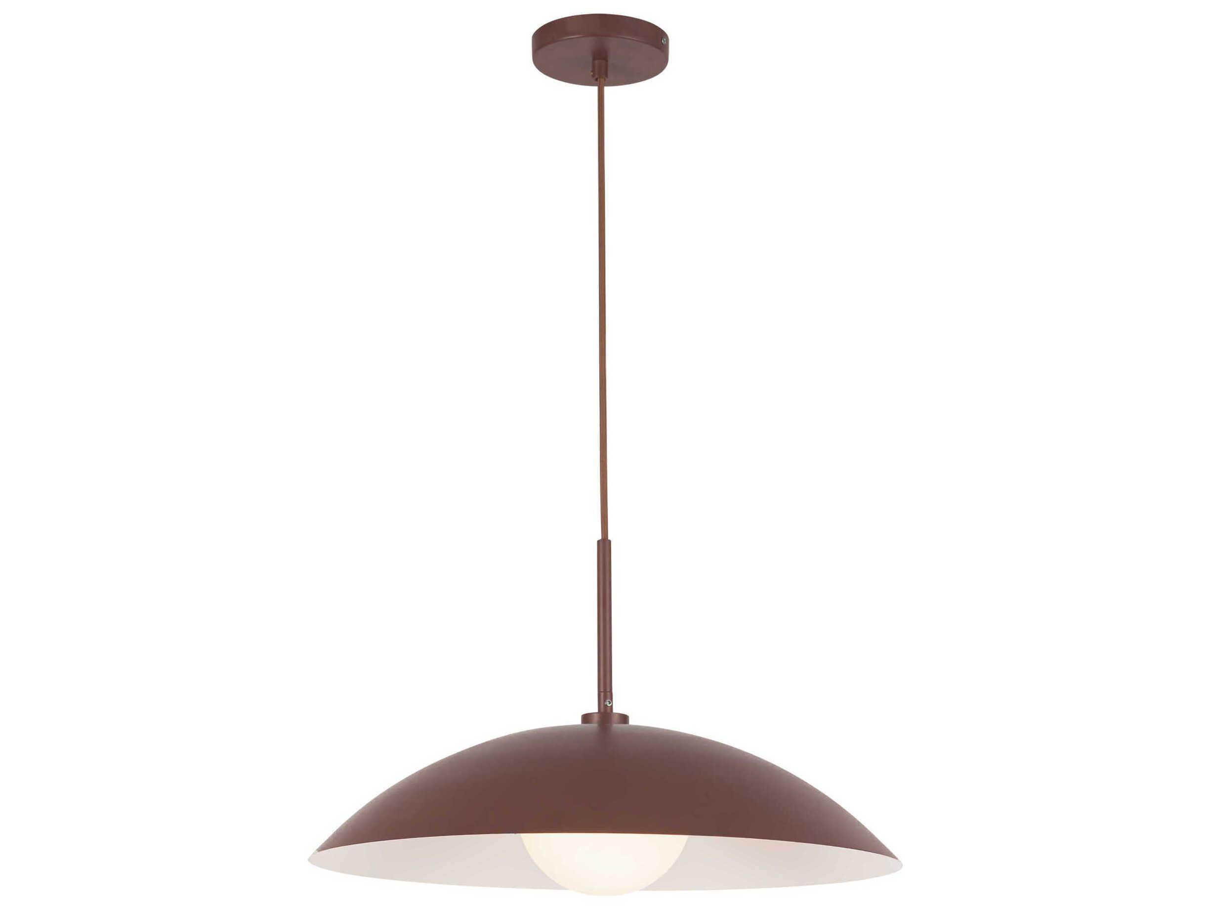 Kuzco Lighting Regent 1-Light Burgundy Red Dome Pendant
