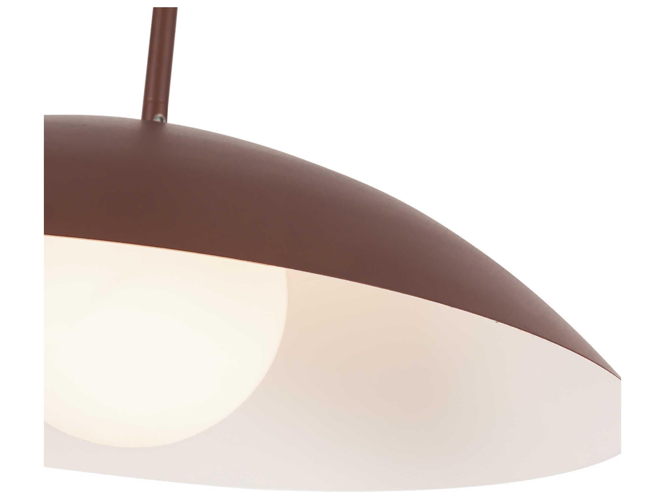 Kuzco Lighting Regent 1-Light Burgundy Red Dome Pendant