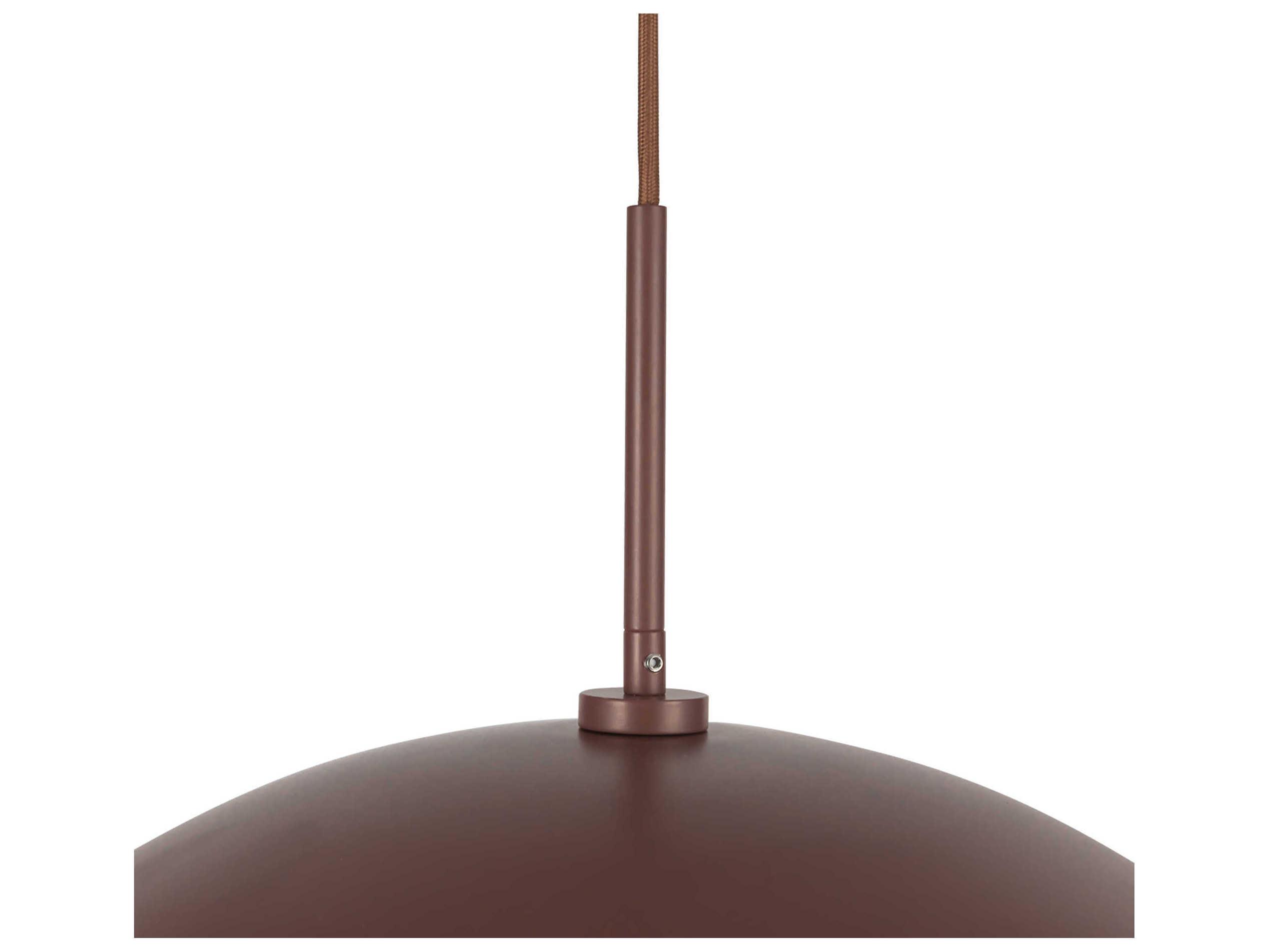 Kuzco Lighting Regent 1-Light Burgundy Red Dome Pendant