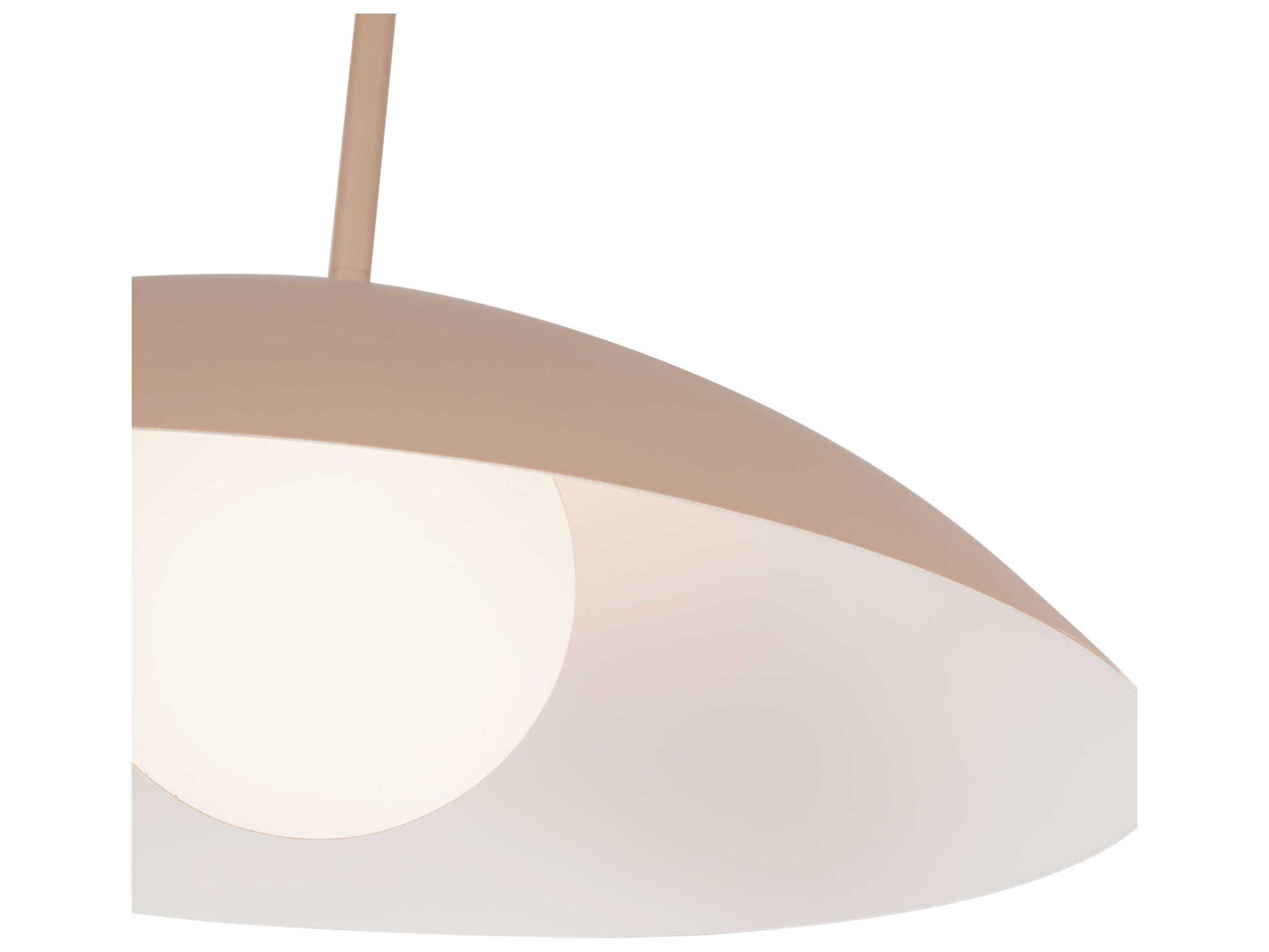 Kuzco Lighting Regent 1-Light Peach Orange Dome Pendant