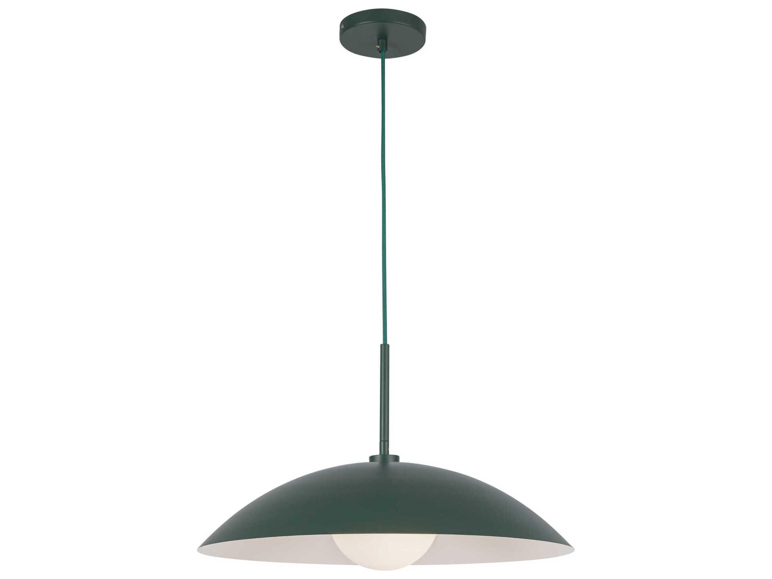 Kuzco Lighting Regent 1-Light Pine Green Dome Pendant