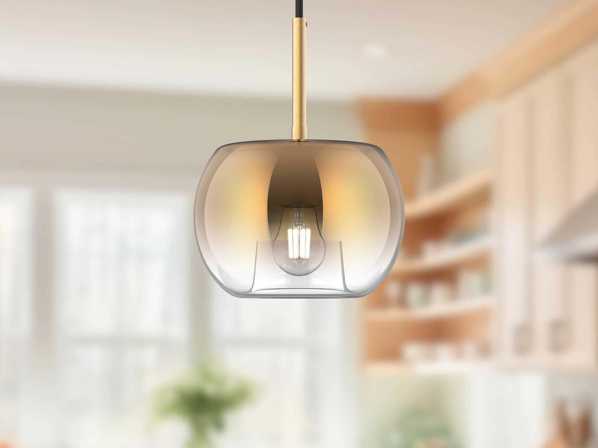 Kuzco Lighting Samar 1-Light Brushed Gold Copper Globe Mini Pendant