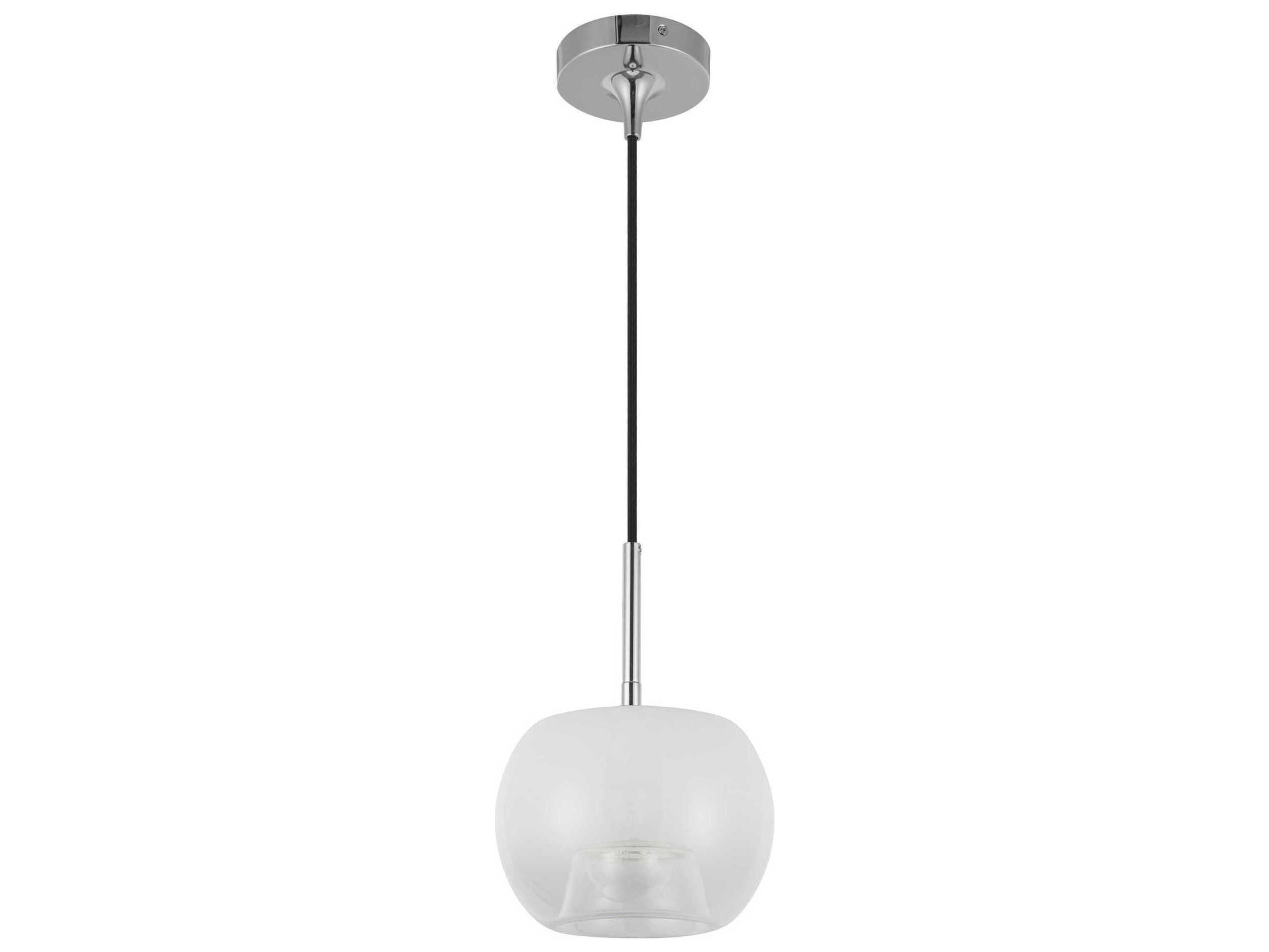 Kuzco Lighting Samar 1-Light Chrome Globe Mini Pendant