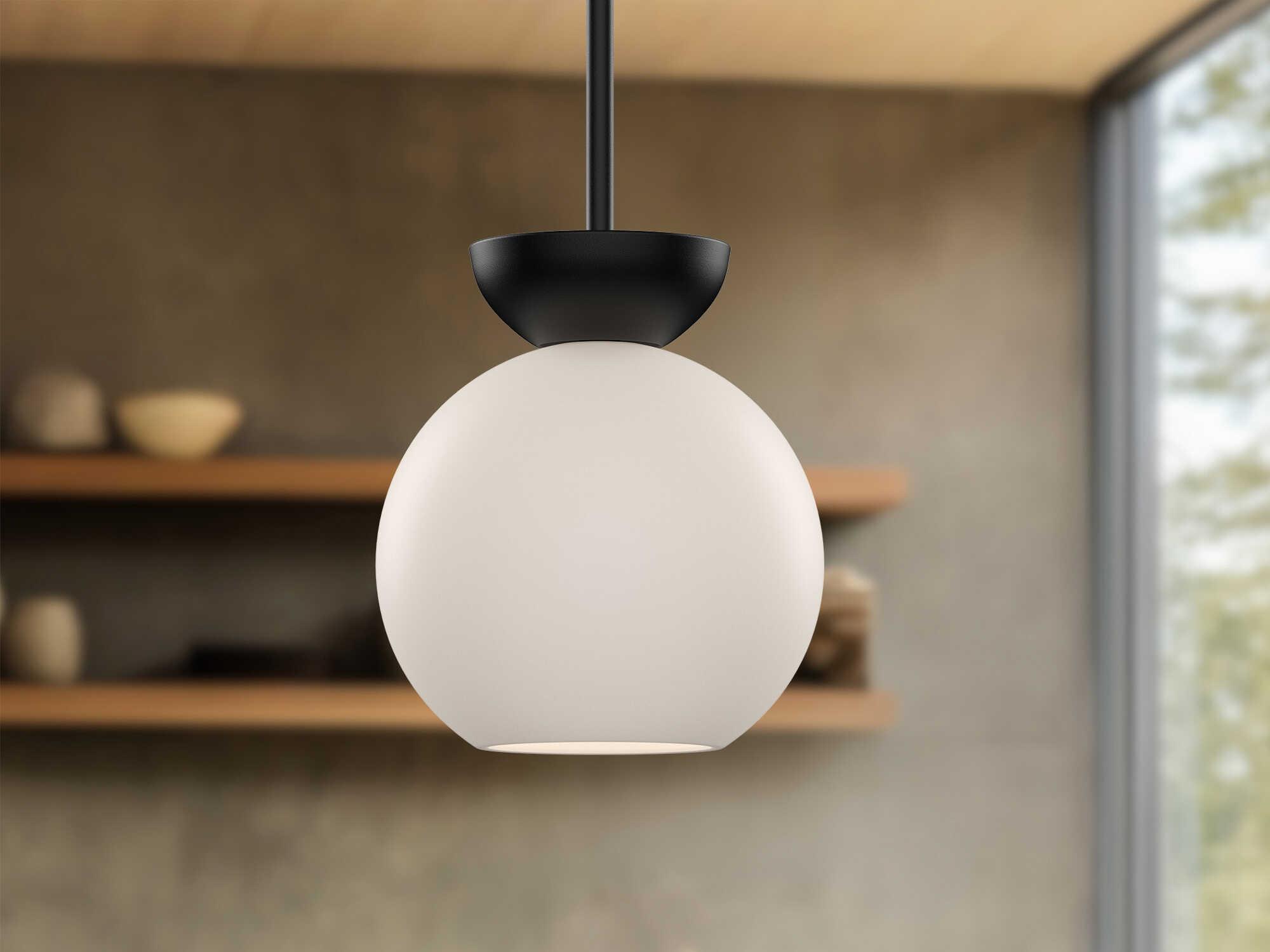 Kuzco Lighting Arcadia 1-Light Black Globe Mini Pendant