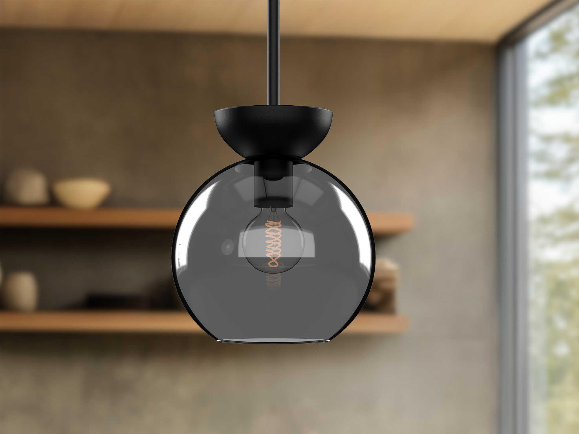 Kuzco Lighting Arcadia 1-Light Black Globe Mini Pendant