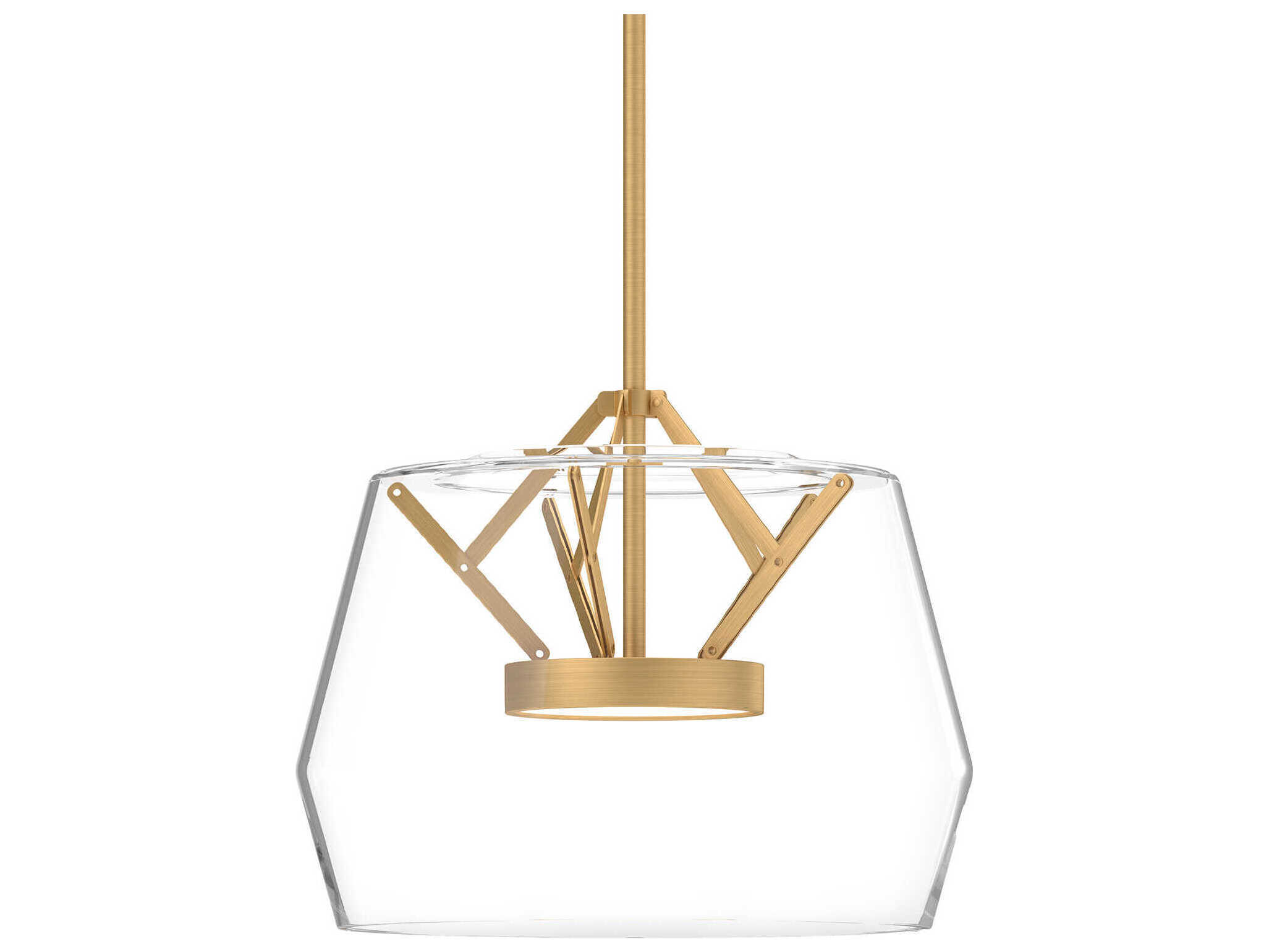 Kuzco Lighting Deco Brushed Gold Geometric Mini Pendant