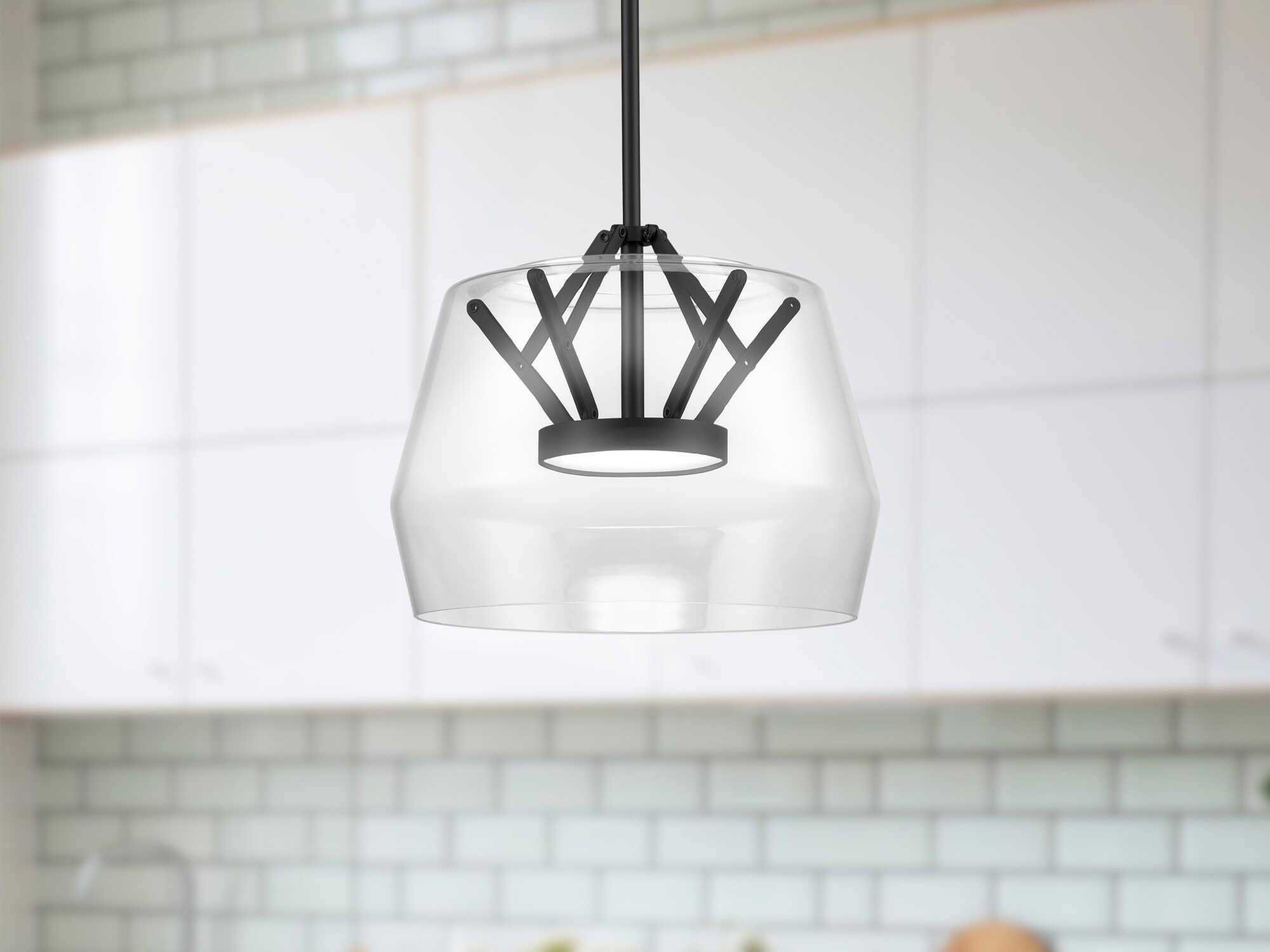 Kuzco Lighting Deco Black Geometric Mini Pendant