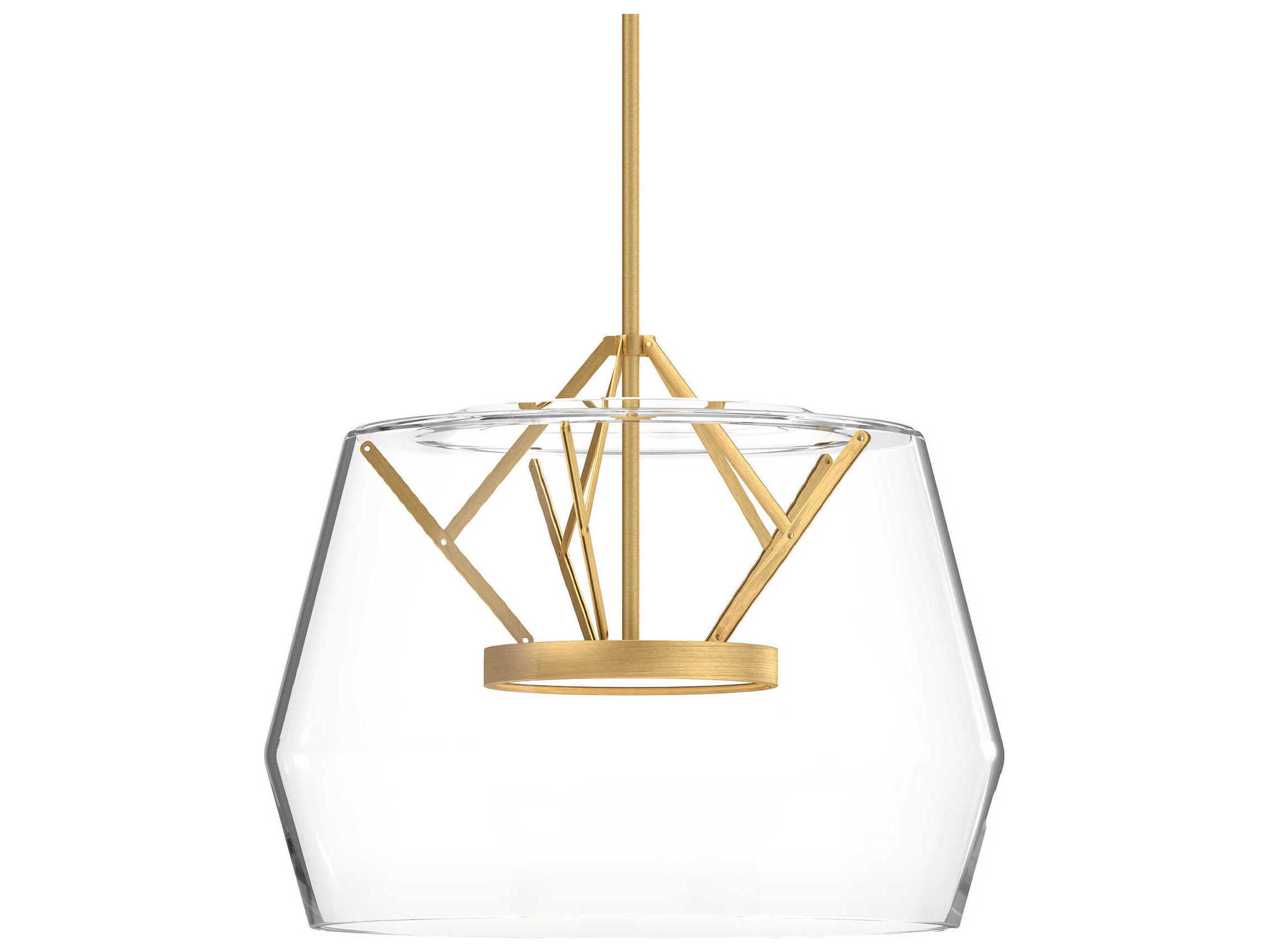 Kuzco Lighting Deco Brushed Gold Geometric Pendant