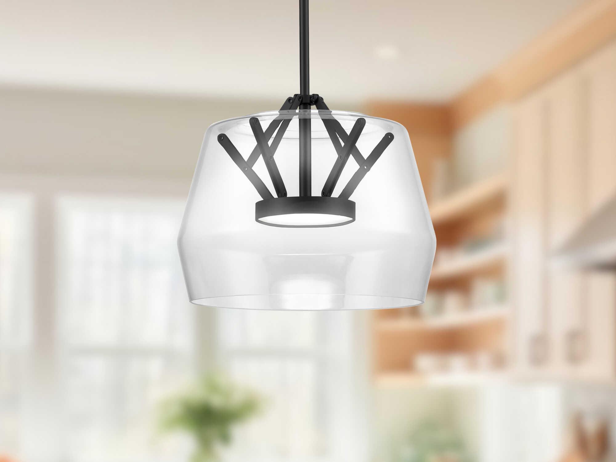 Kuzco Lighting Deco Black Geometric Pendant