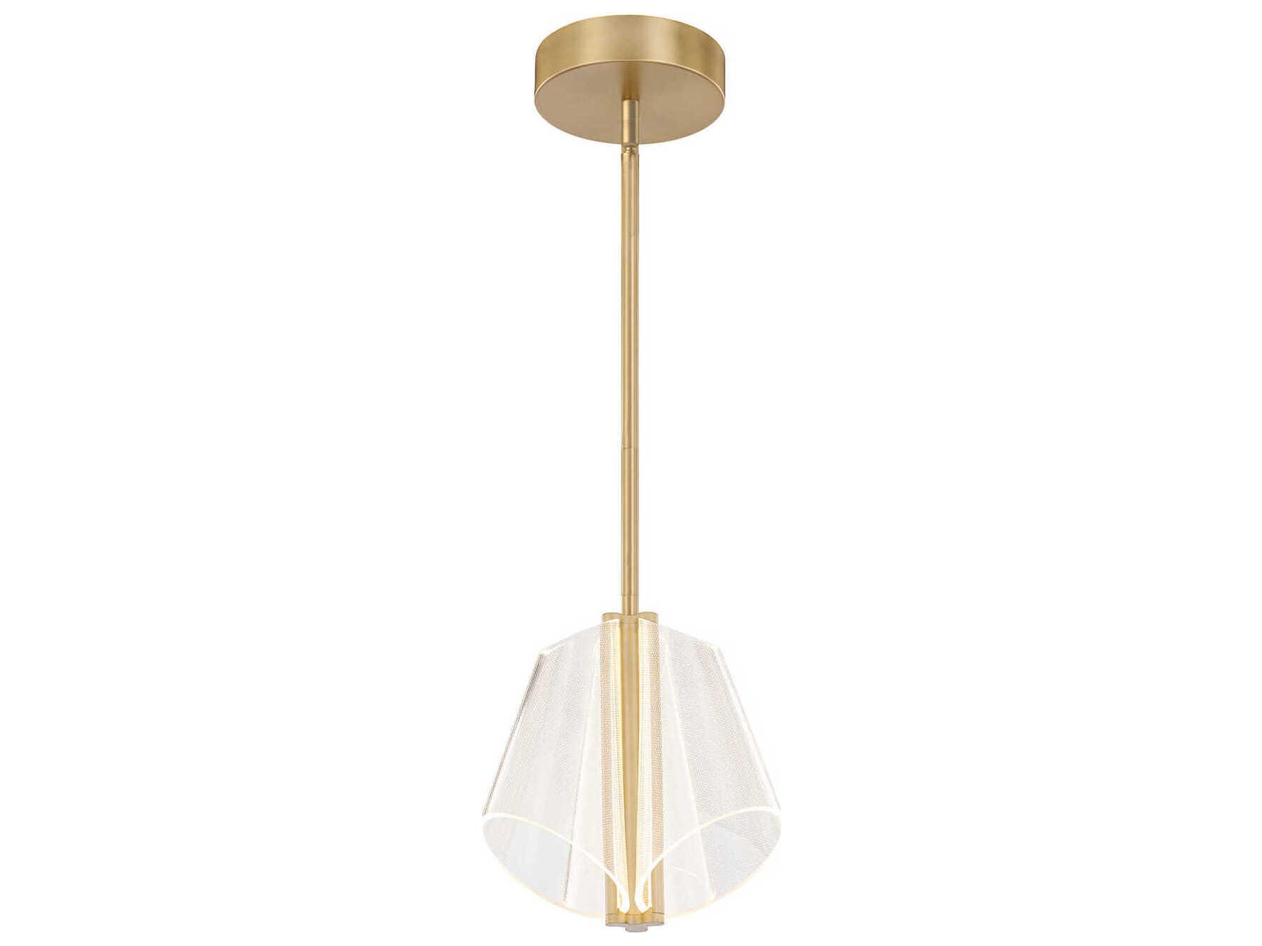 Kuzco Lighting Mulberry Brushed Gold Geometric Mini Pendant