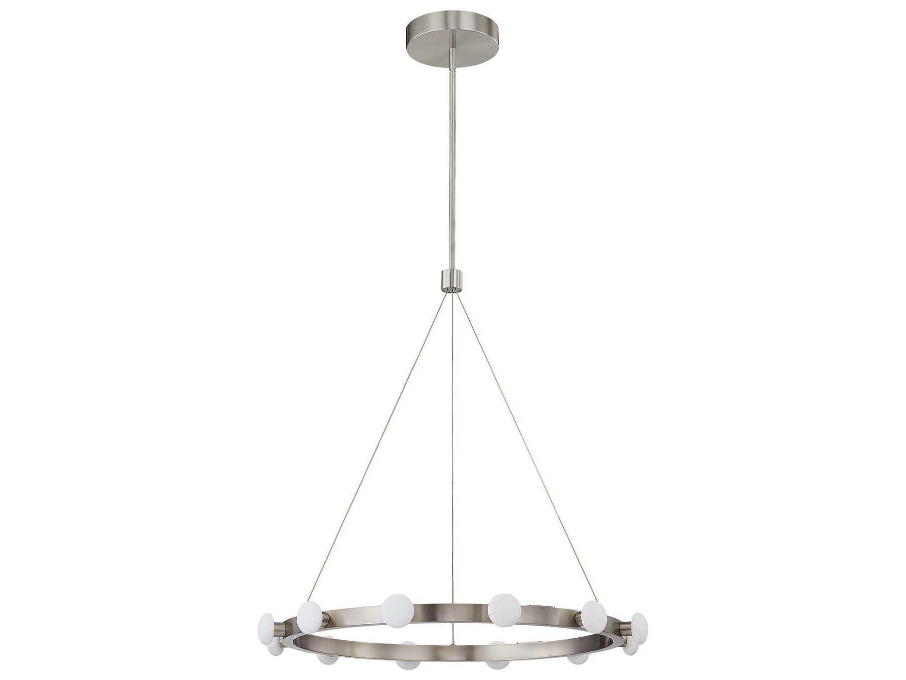Kuzco Lighting Rezz Brushed Nickel Round Pendant