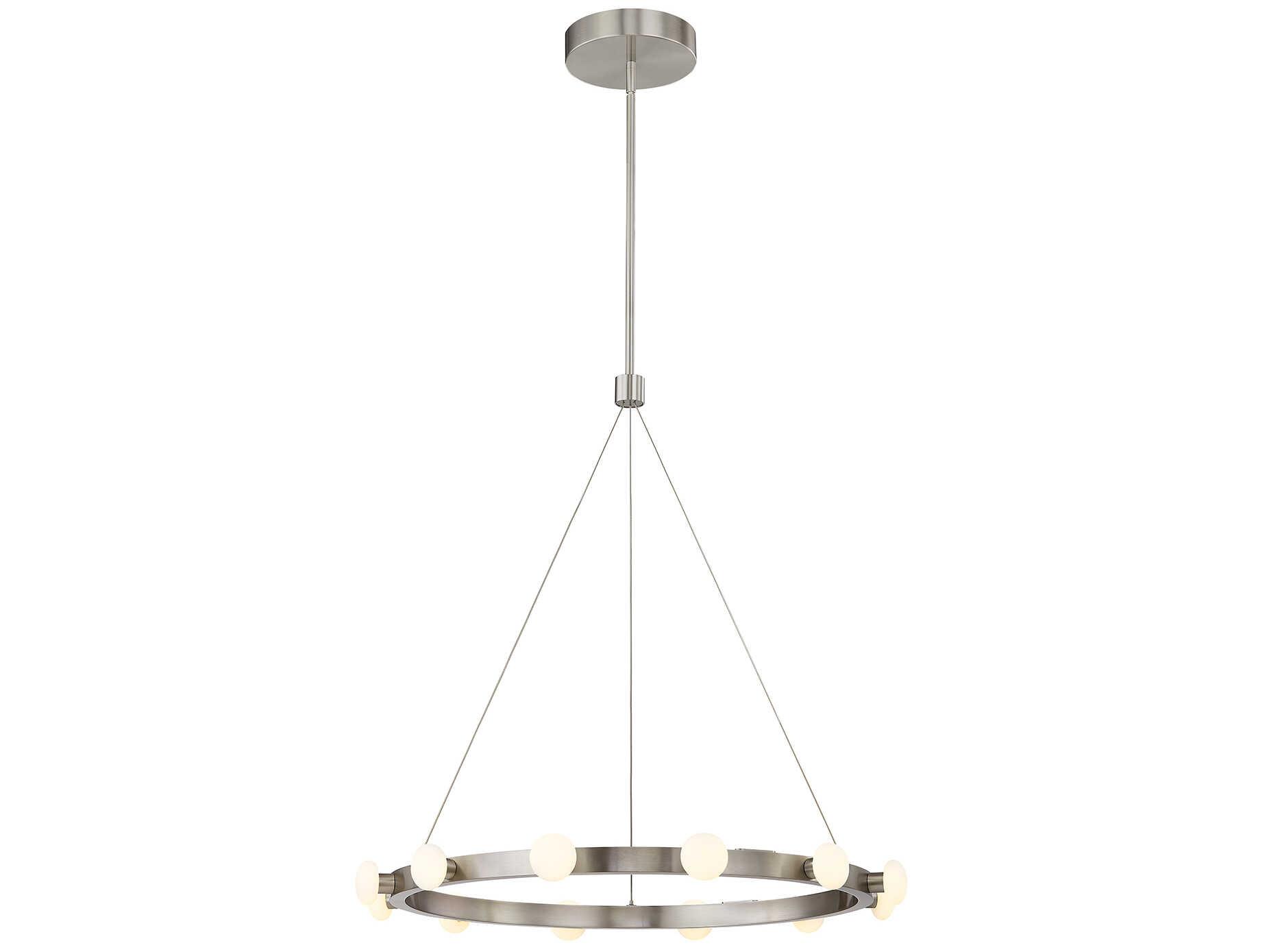 Kuzco Lighting Rezz Brushed Nickel Round Pendant