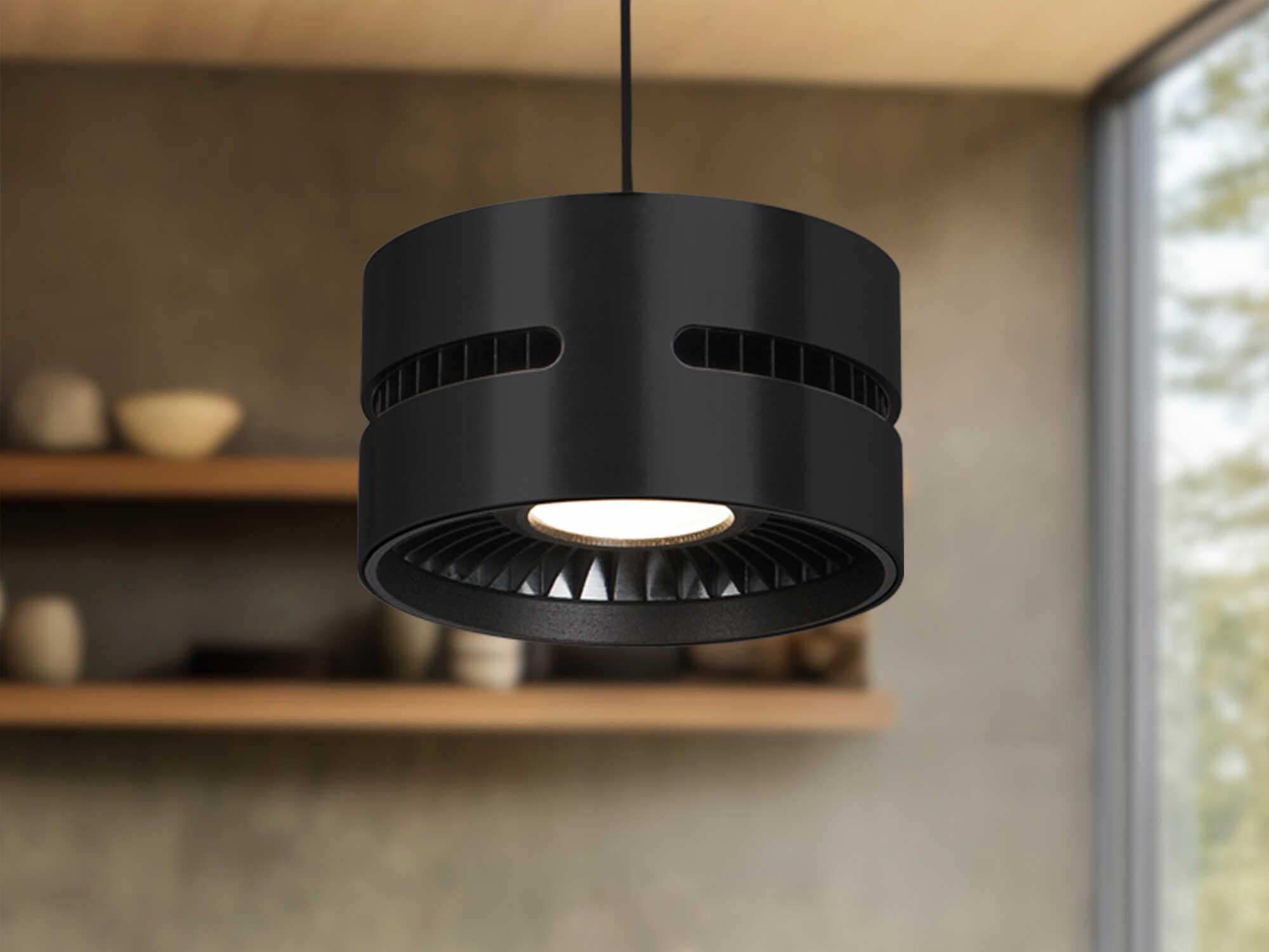Kuzco Lighting Oxford Black Round Mini Pendant