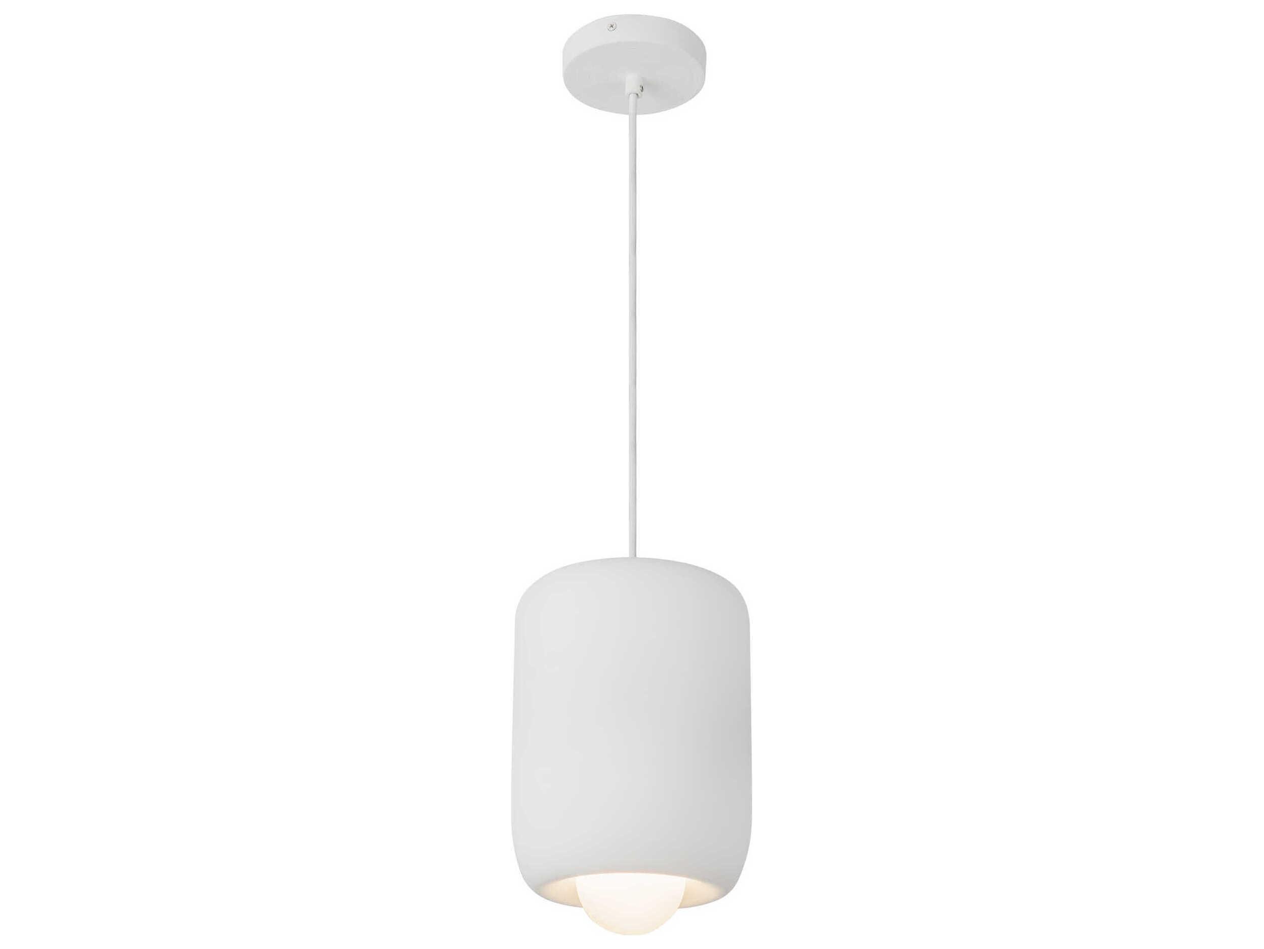 Kuzco Lighting Hayden Antique White Cylinder Mini Pendant