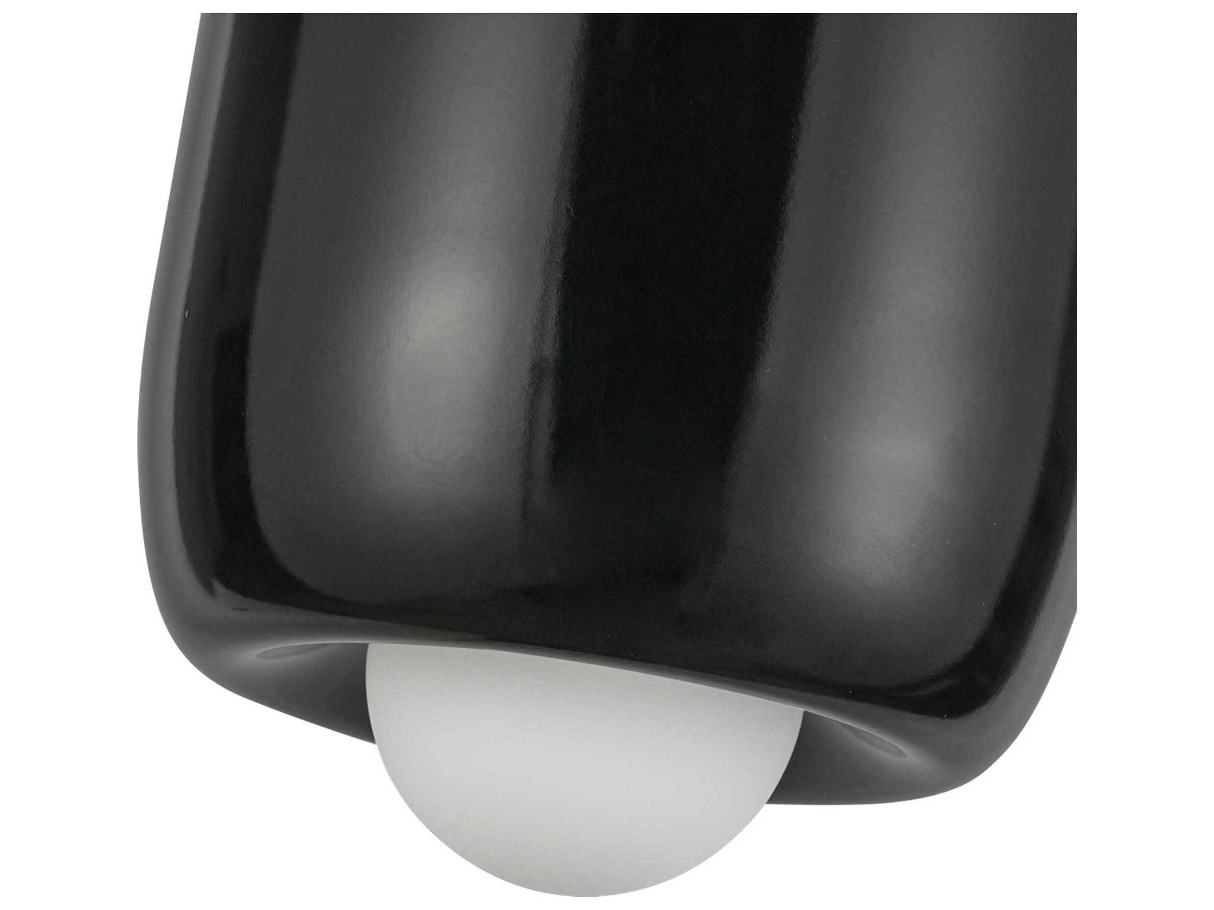 Kuzco Lighting Hayden Glossy Black Cylinder Mini Pendant
