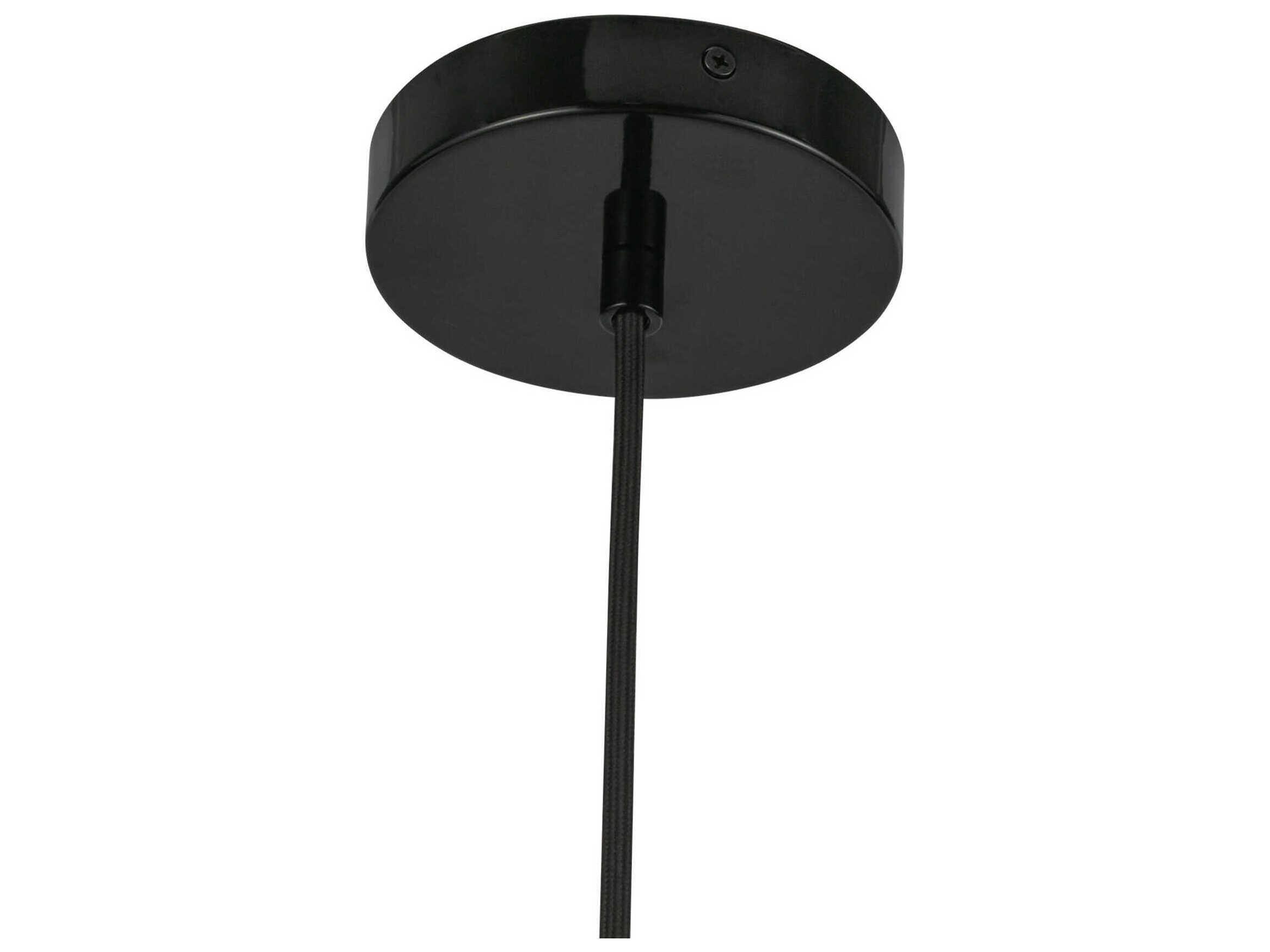 Kuzco Lighting Hayden Glossy Black Cylinder Mini Pendant
