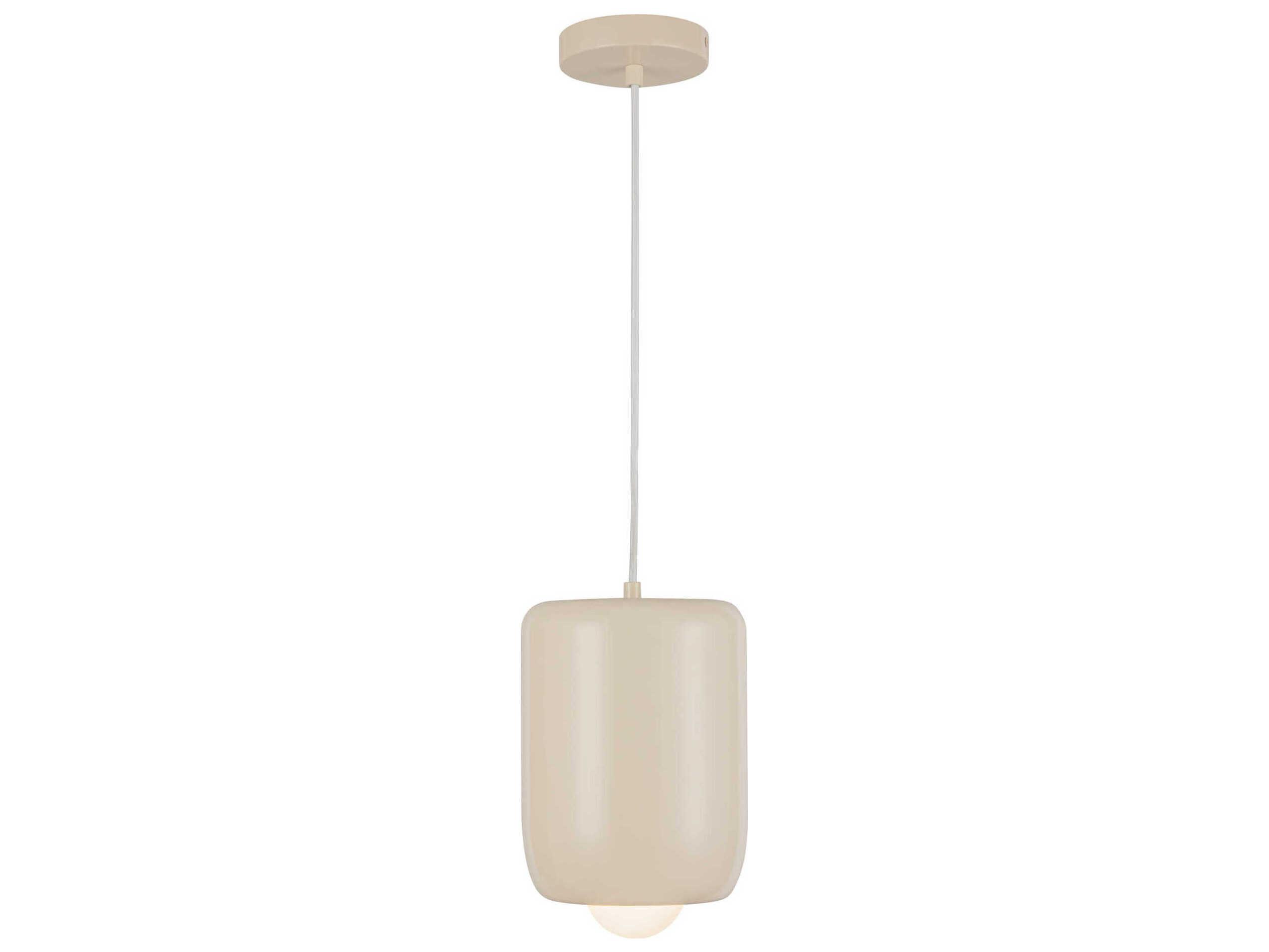 Kuzco Lighting Hayden Pearl White Cylinder Mini Pendant