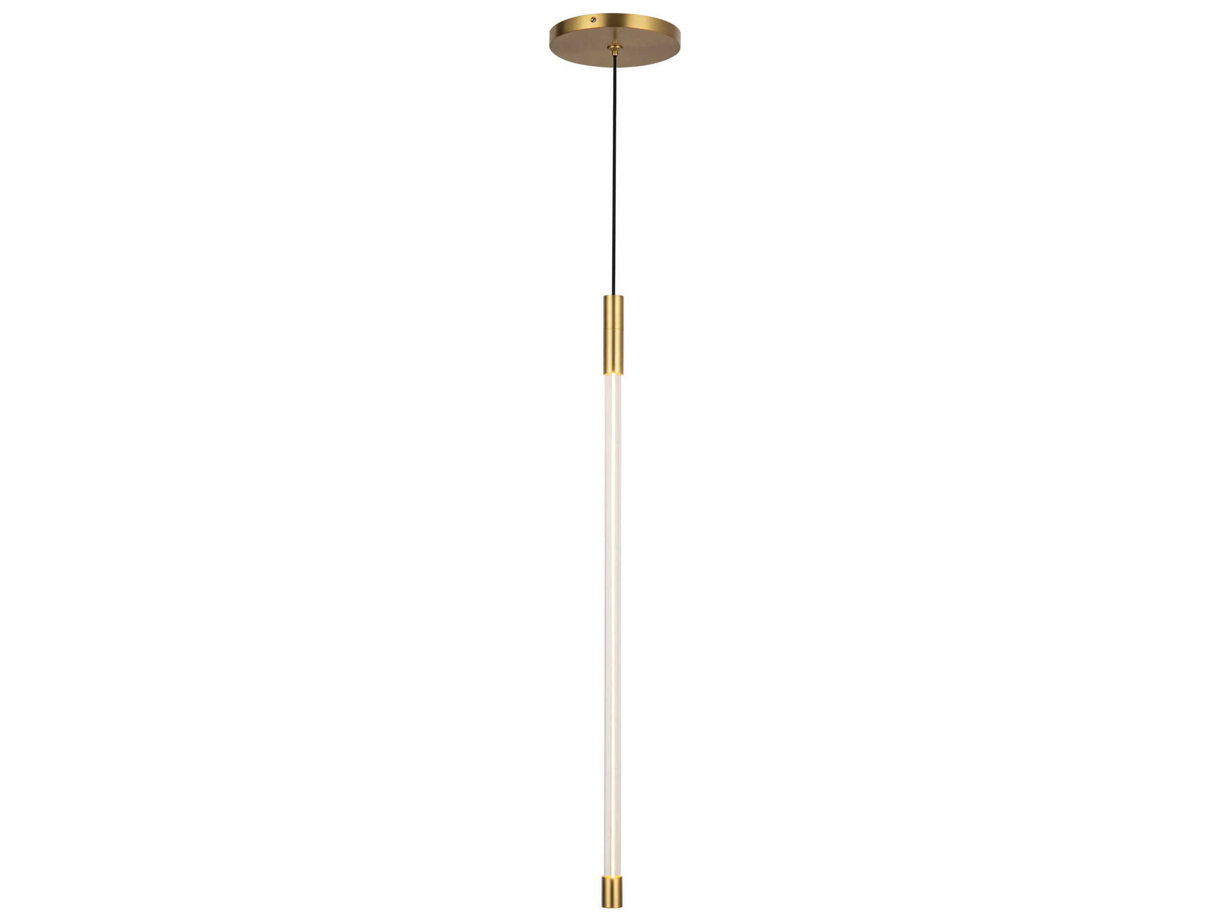 Kuzco Lighting Motif Brushed Gold Linear Mini Pendant